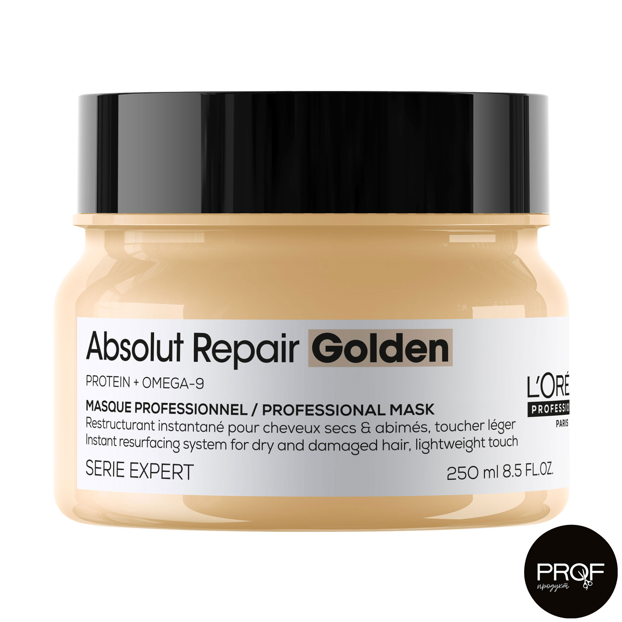 

Відновлювальна маска L'Oreal Professionnel Serie Expert Absolut Repair Protein + Gold Quinoa для пошкодженого волосся, 250 мл
