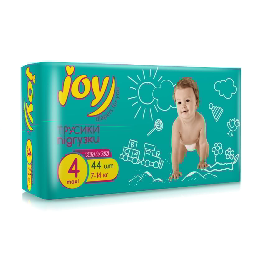 

Трусики-підгузки Joy Run & Fun розмір 4 (7-14 кг), 44 шт