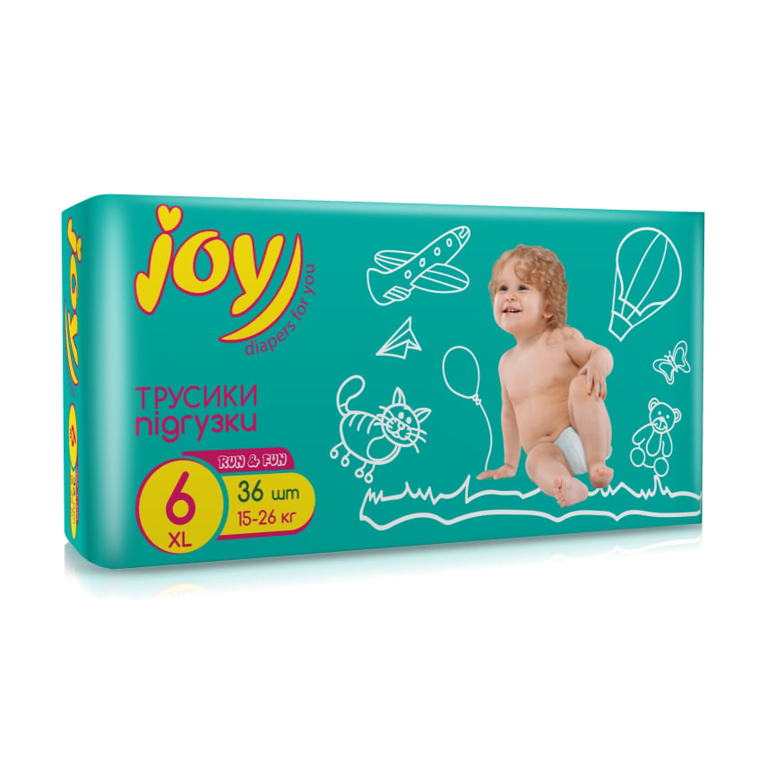 

Трусики-підгузки Joy Run & Fun розмір 6 (15-26 кг), 36 шт