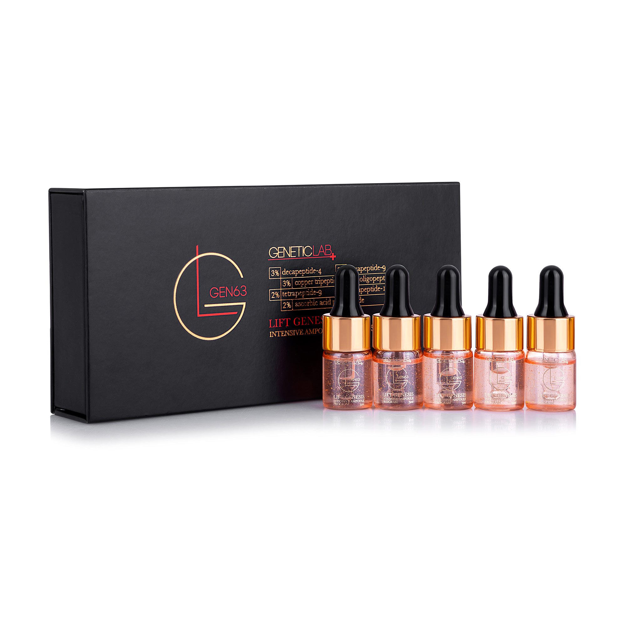 

Антивікова програма Age Control із пептидами GEN63 Genetic Lab Lift Genesis, 5*5 мл