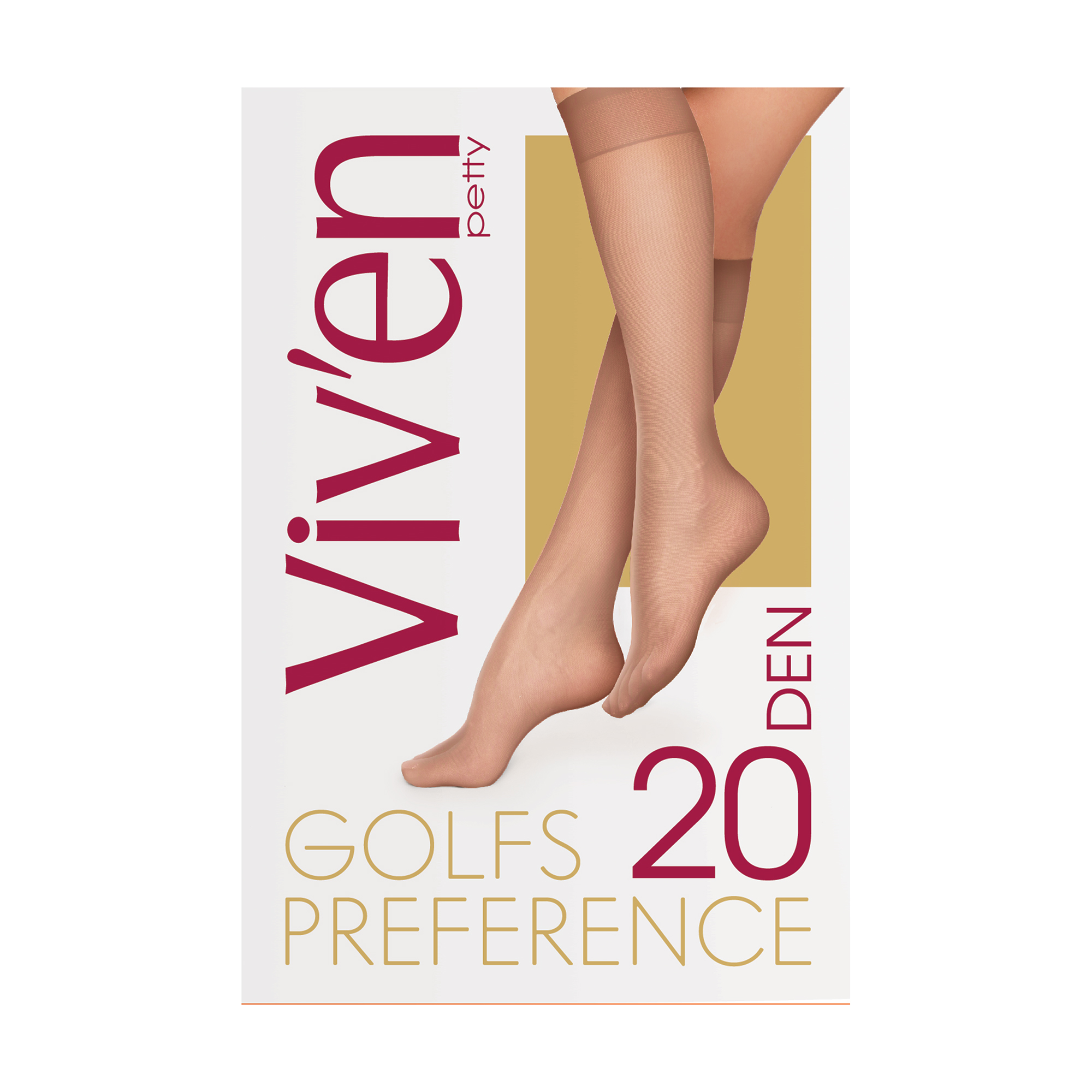 

Півпанчохи жіночі Viv'en petty Preference Golfs, 20 DEN, бежевий, 2 пари