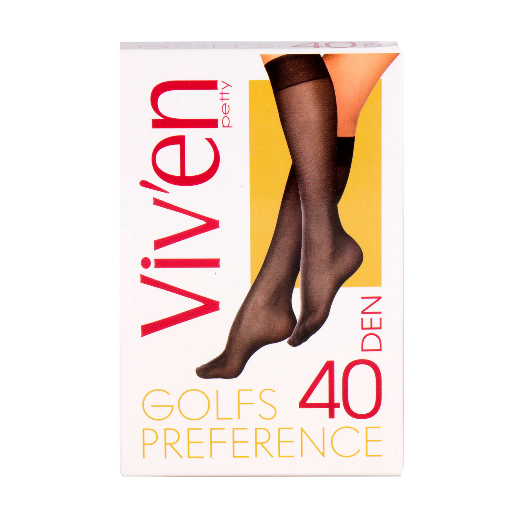 

Півпанчохи жіночі Viv'en petty Preference Golfs напівпрозорі, 40 DEN, Чорні, 2 пари