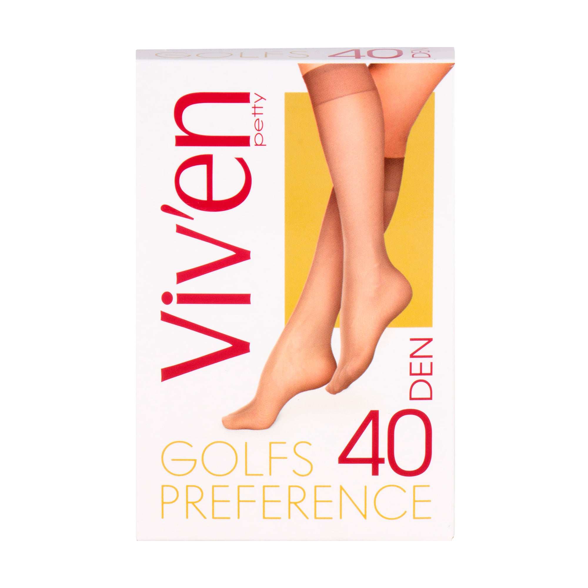 

Півпанчохи жіночі Viv'en petty Preference Golfs напівпрозорі, 40 DEN, Бежеві, 2 пари