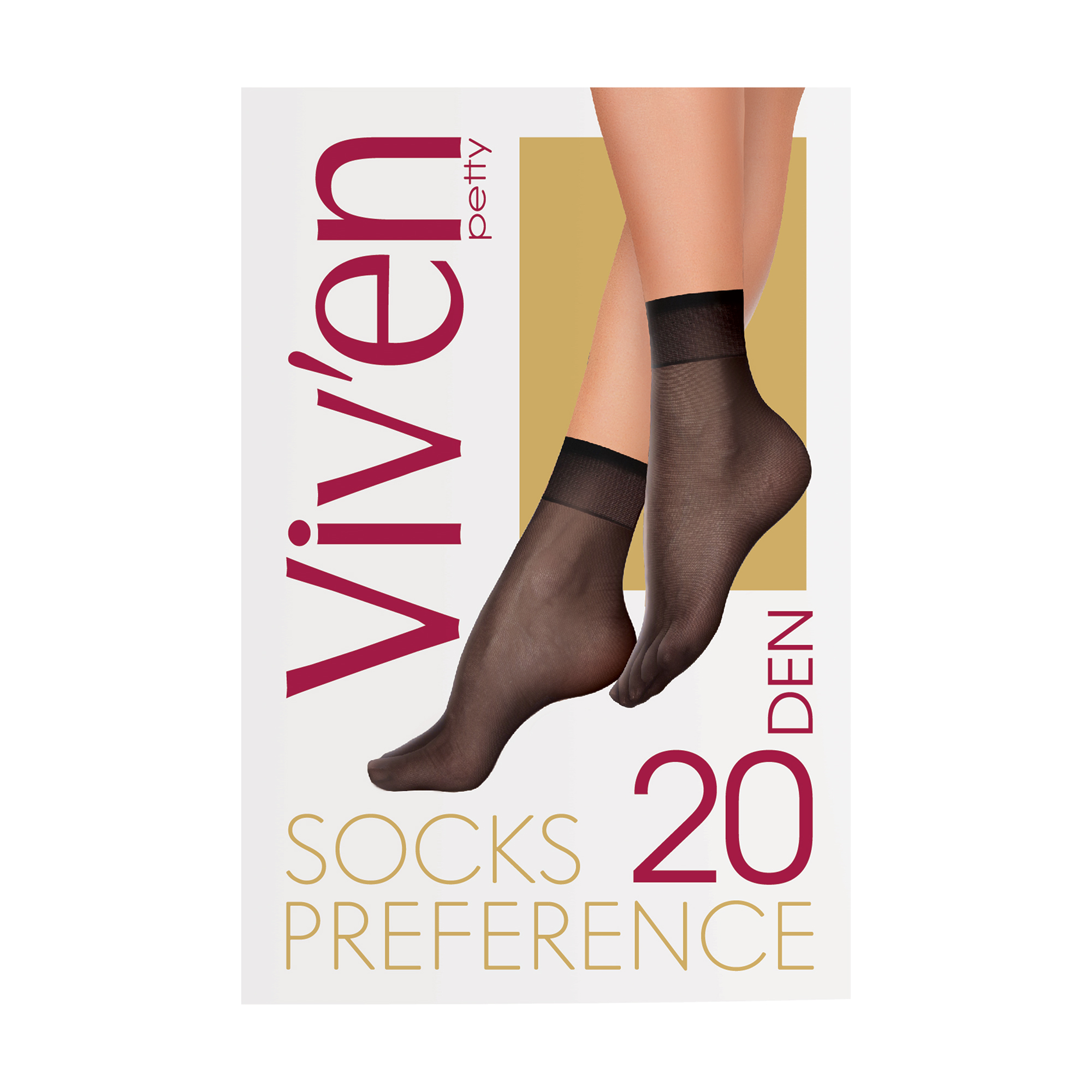 

Уцінка! Шкарпетки жіночі Viv'en petty Preference Socks, 20 DEN, чорні, 2 пари