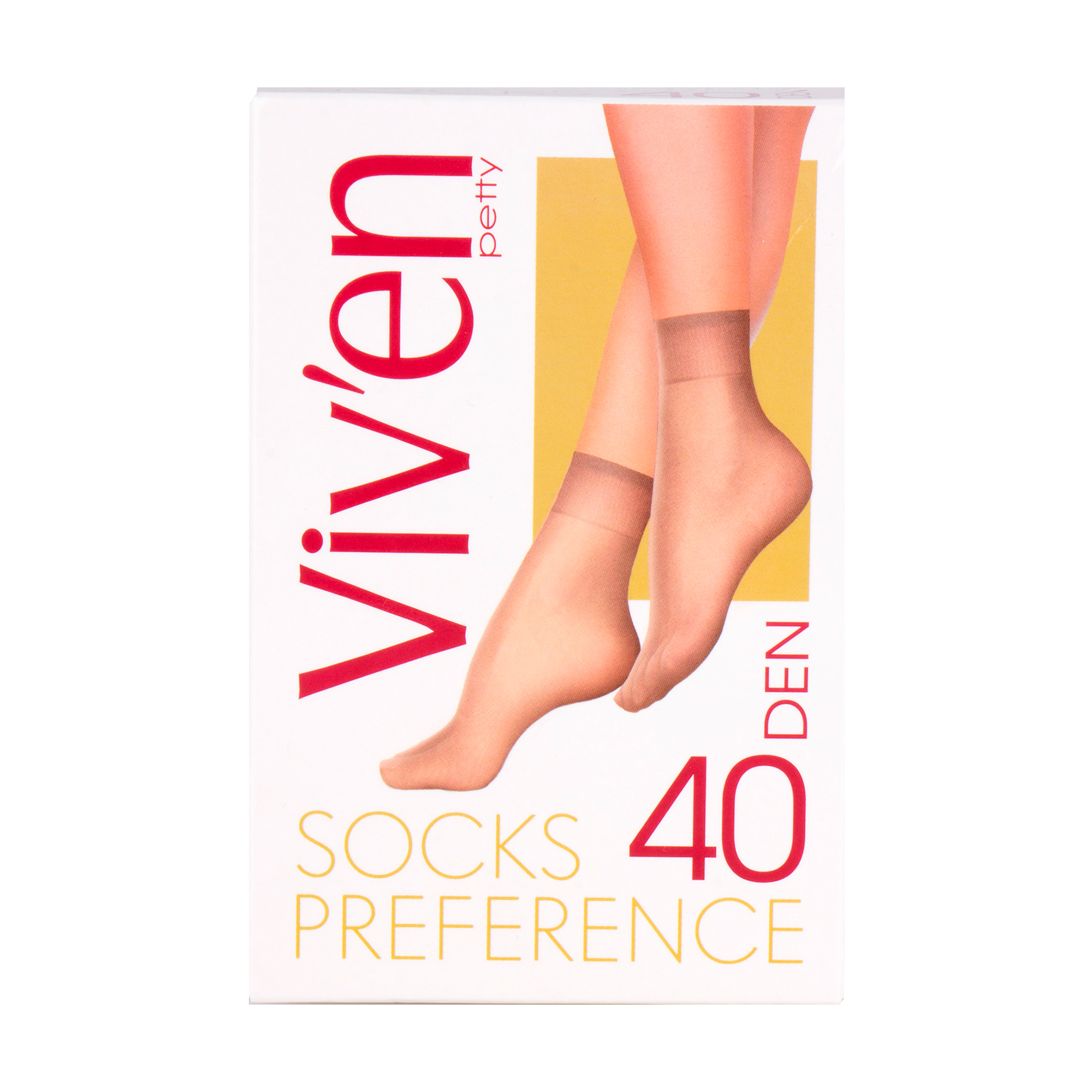 

Шкарпетки жіночі Viv'en petty Preference Socks, 40 DEN, бежеві, 2 пари