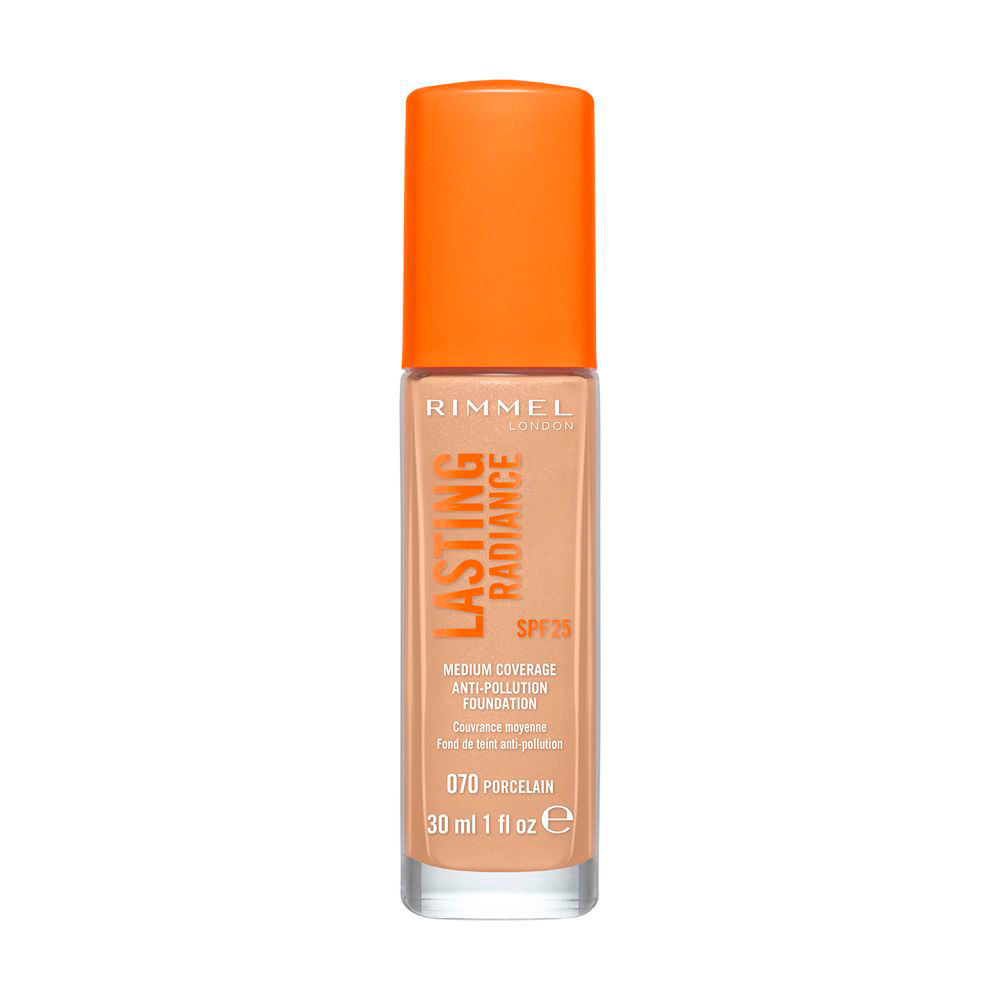 Тональна основа сяюча Rimmel Lasting Radiance Foundation SPF 25, 070 Porcelain, 30 мл