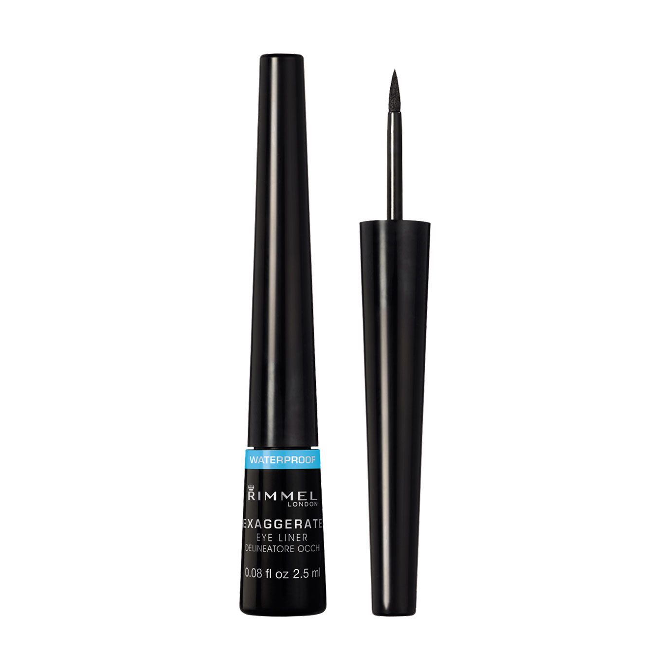 

Водостійка підводка для очей Rimmel Exaggerate Eye Liner Чорна, 2.5 мл