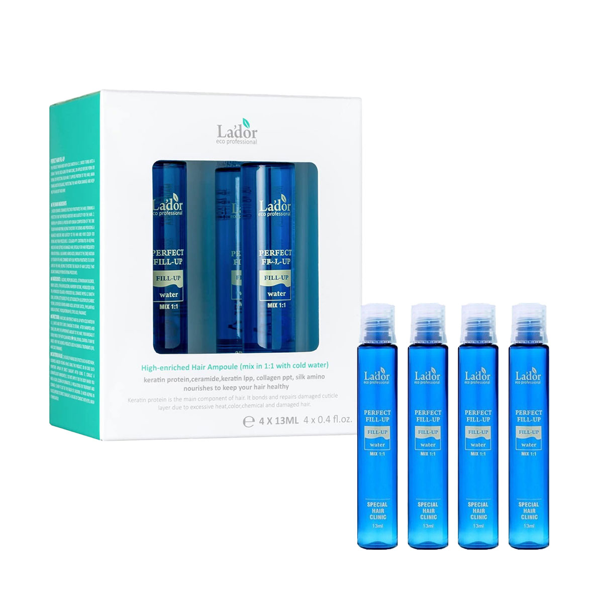 

Уцінка! Філери для волосся La'dor Perfect Hair Fill-Up, 4*13 мл