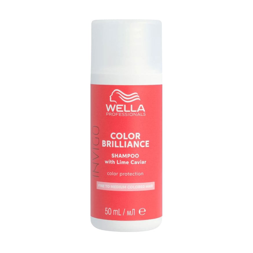 Шампунь Wella Professionals Invigo Color Brilliance Shampoo для пофарбованого нормального та тонкого волосся, з лаймовою ікрою, 50 мл