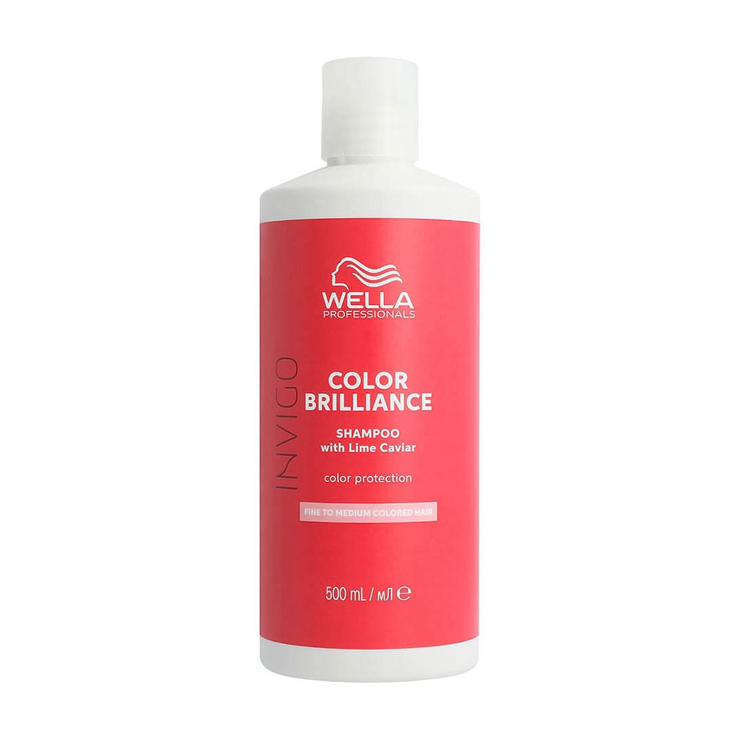 

Шампунь Wella Professionals Invigo Color Brilliance Shampoo для пофарбованого нормального та тонкого волосся, з лаймовою ікрою, 500 мл
