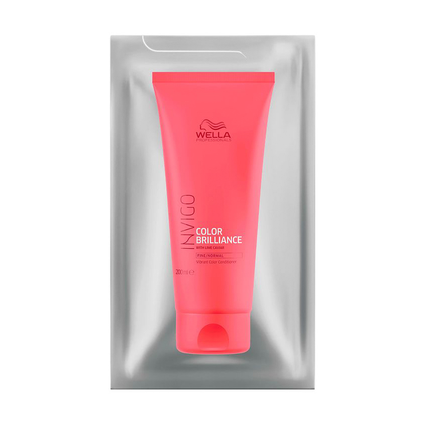 

Кондиціонер Wella Professionals Invigo Color Brilliance для яскравості пофарбованого нормального та тонкого волосся, з ікрою лайма, 15 мл