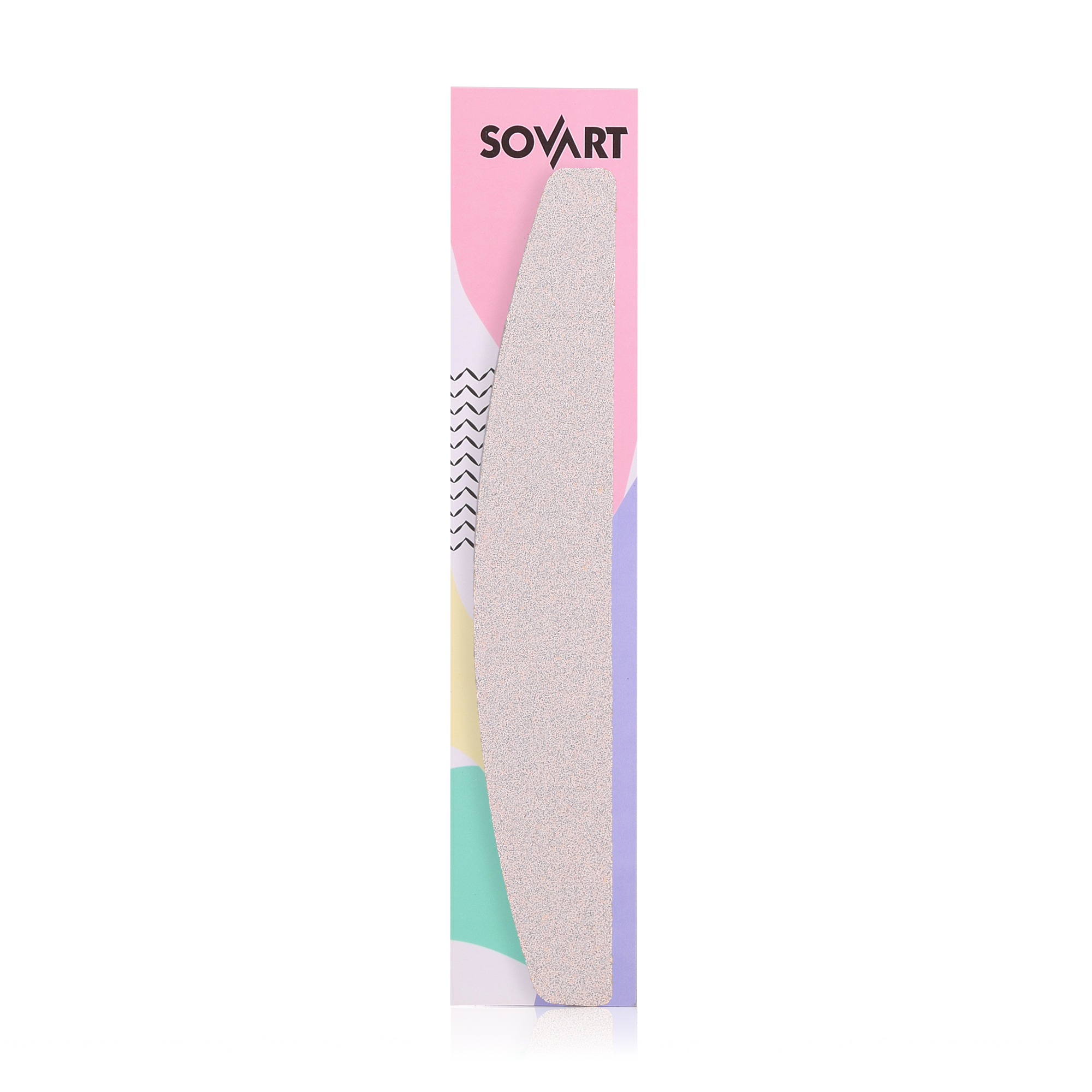 

Пилочка для нігтів SOVART двостороння, півмісяць, 100/180 гріт