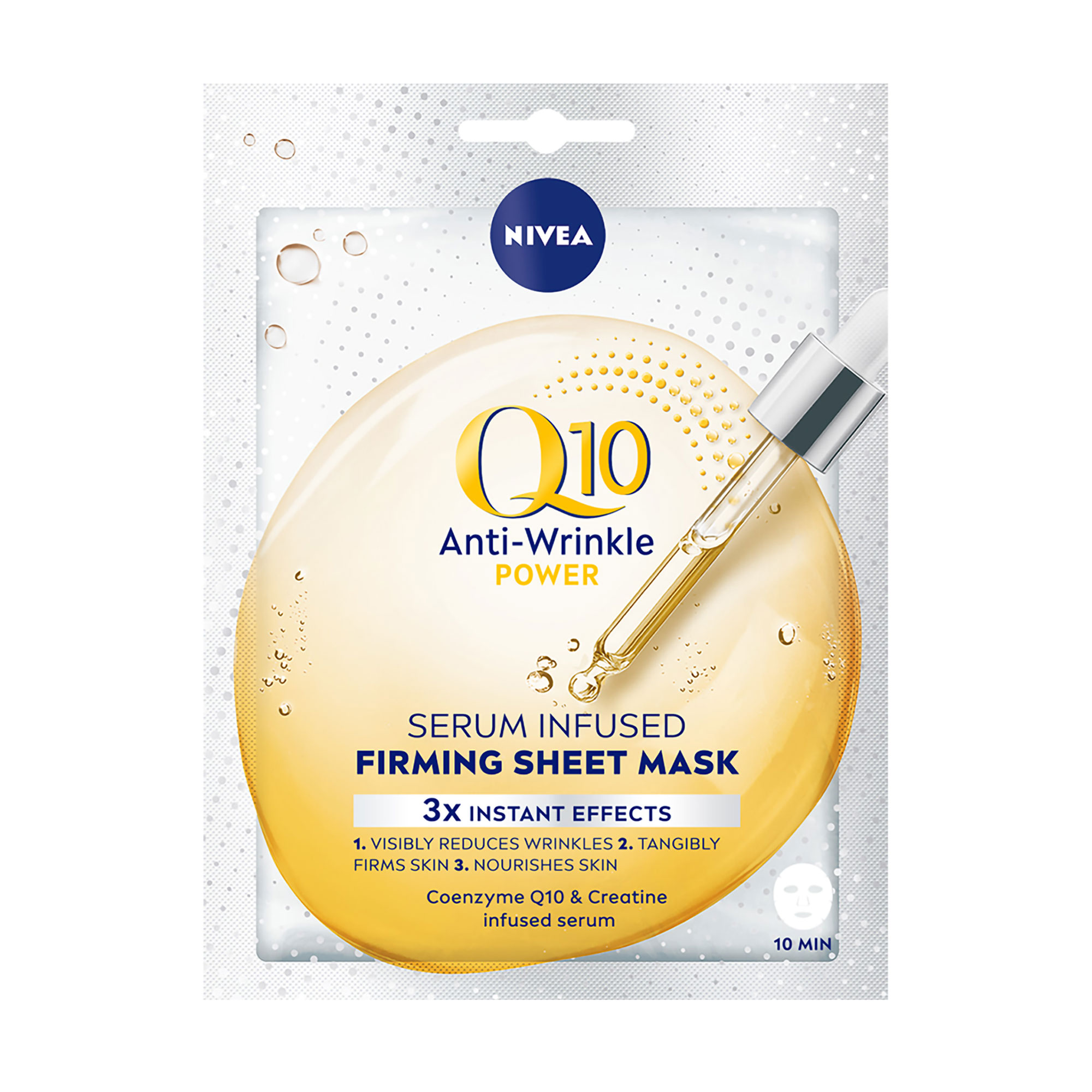 

Тканинна ліфтинг-маска для обличчя NIVEA Q10 Power, 28 г