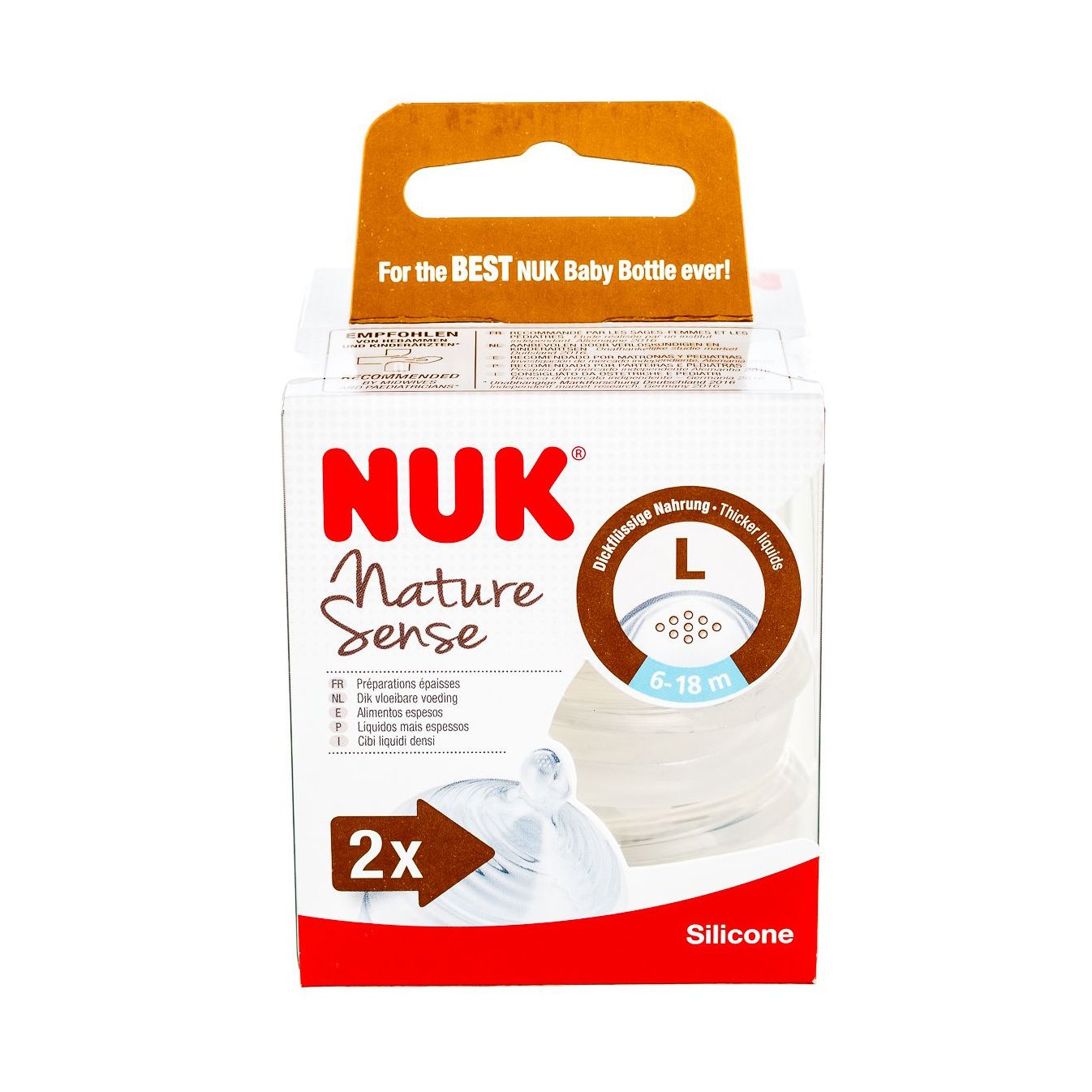 

Соска NUK Nature Sense силікон отвір L р.2