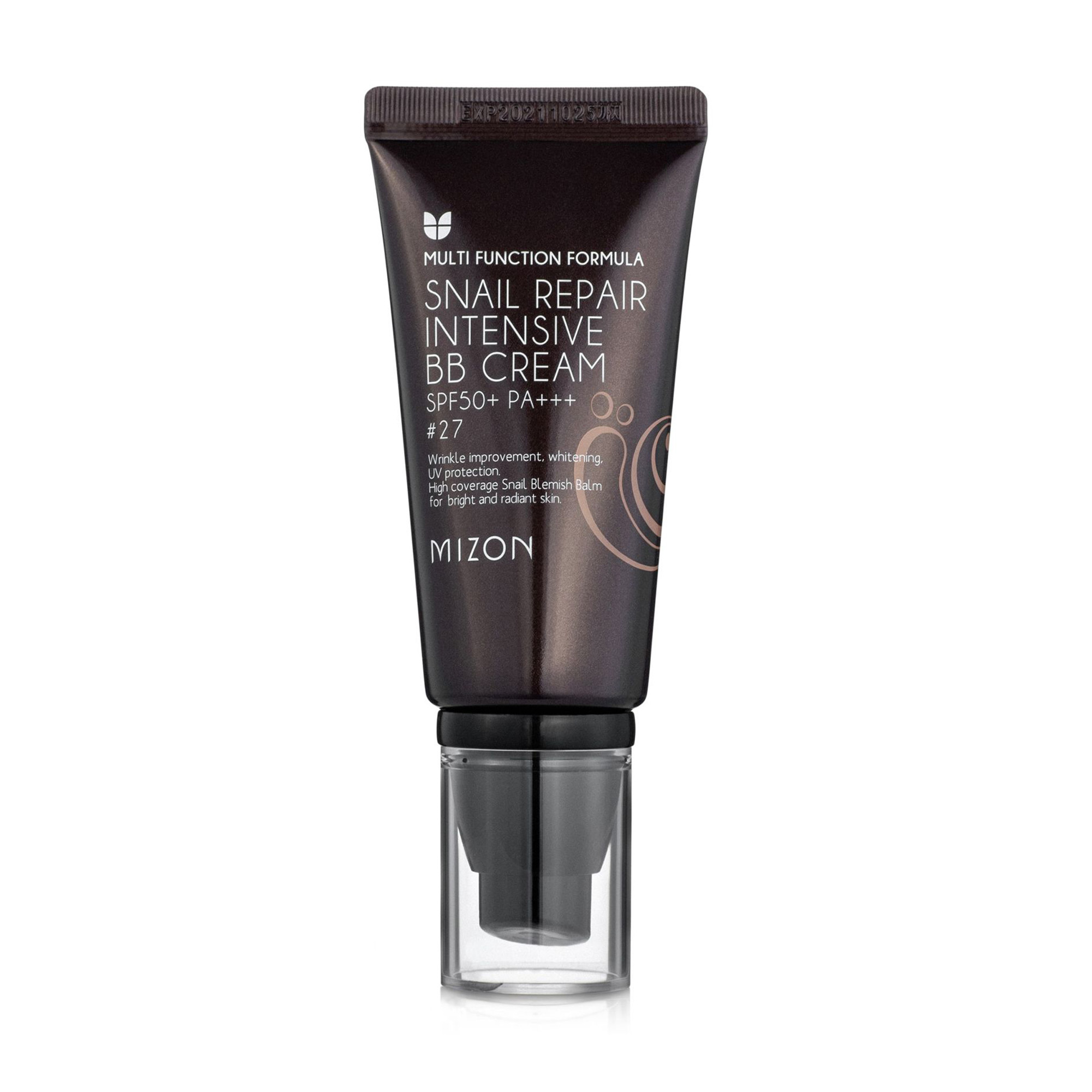 

BB-крем для обличчя Mizon Snail Repair Intensive BB Cream SPF50+ PA +++ з муцином равлика, тон 27, 50 мл