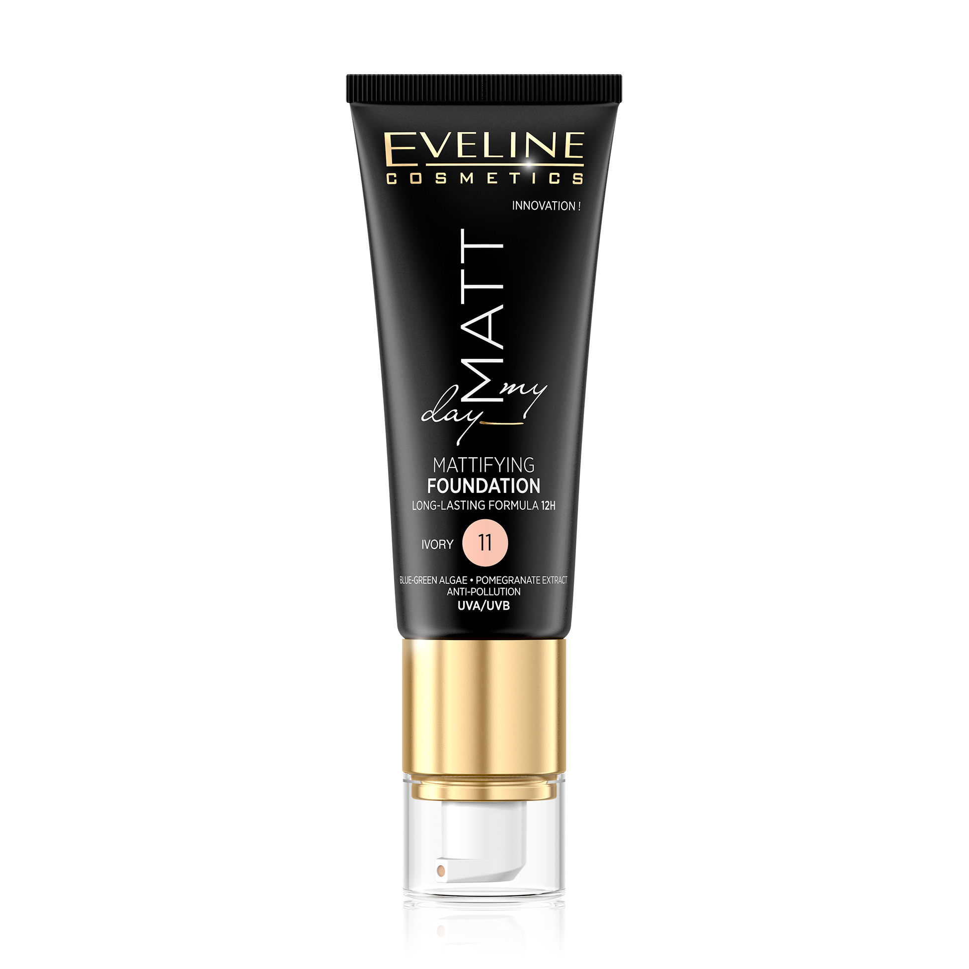 

Тональний крем Eveline Matt My Day Foundation з матовим ефектом, 11 Ivory, 40 мл