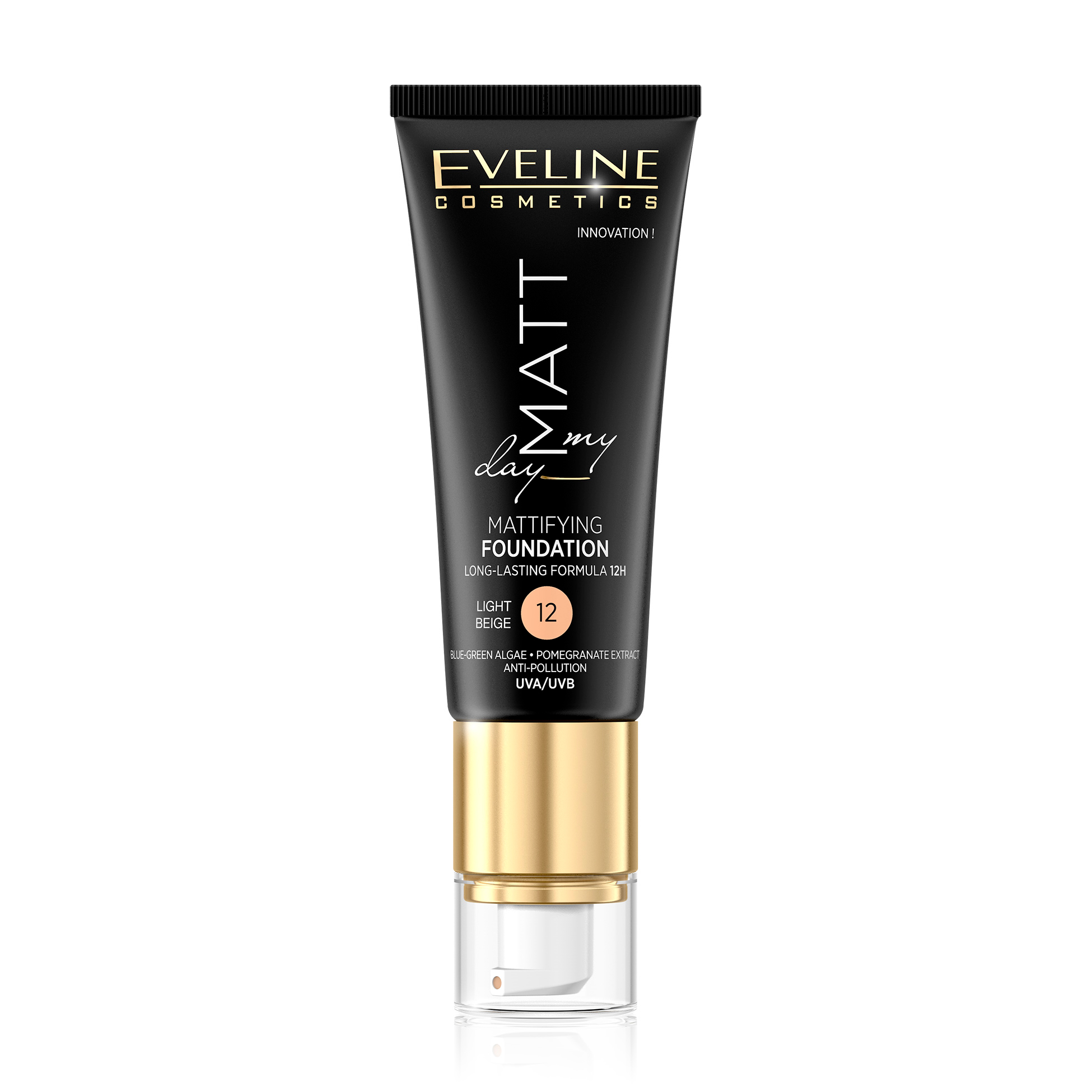 

Тональний крем Eveline Matt My Day Foundation з матовим ефектом, 12 Light Beige, 40 мл