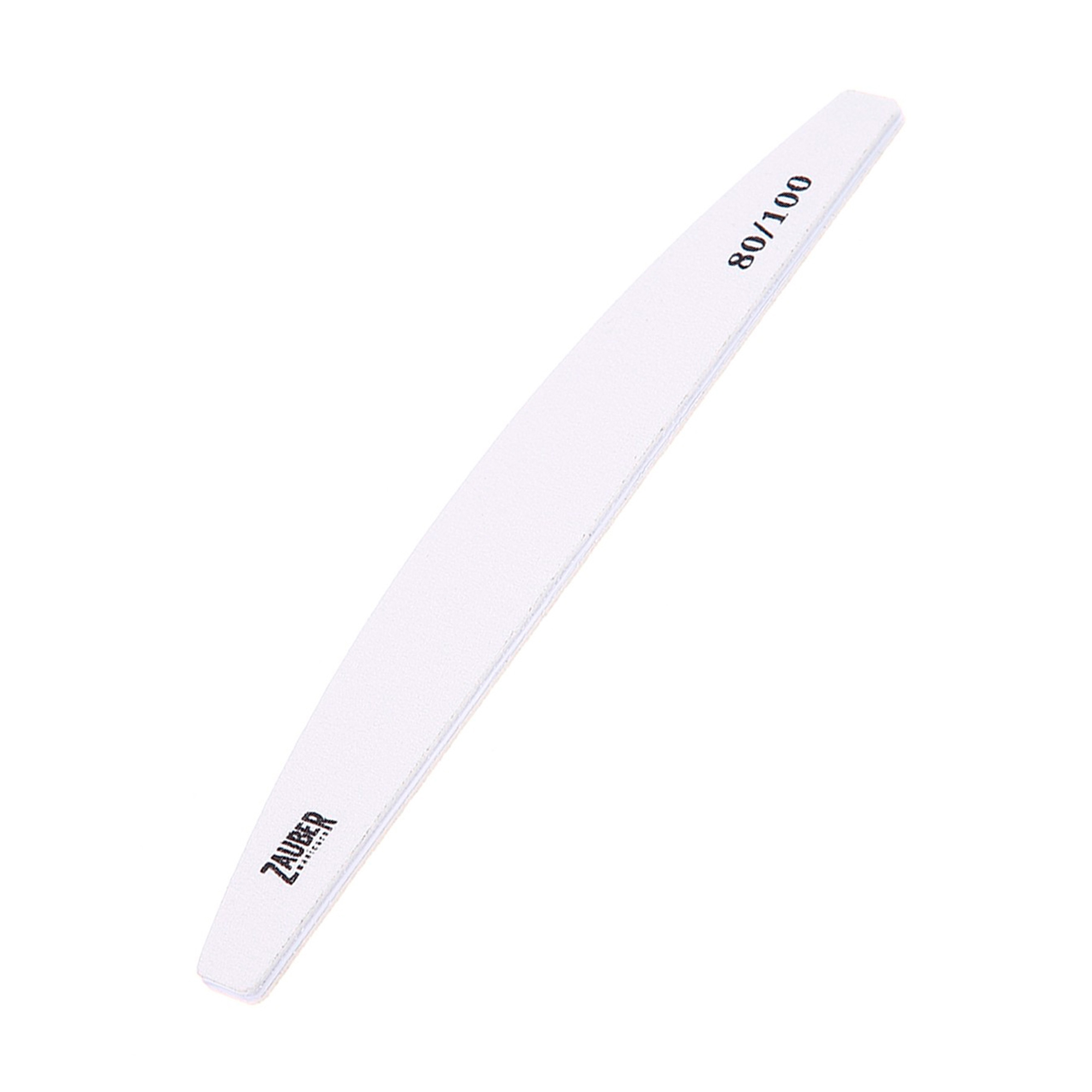 

Пилка для нігтів Zauber овал, 80/100 грит, 18*2.8 см (03-084D)