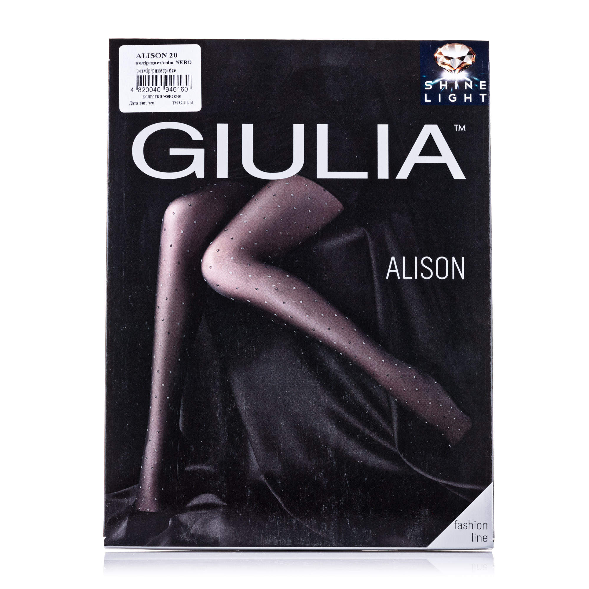 

Колготки жіночі GIULIA ALISON (1) 20 ДЕН nero р.3