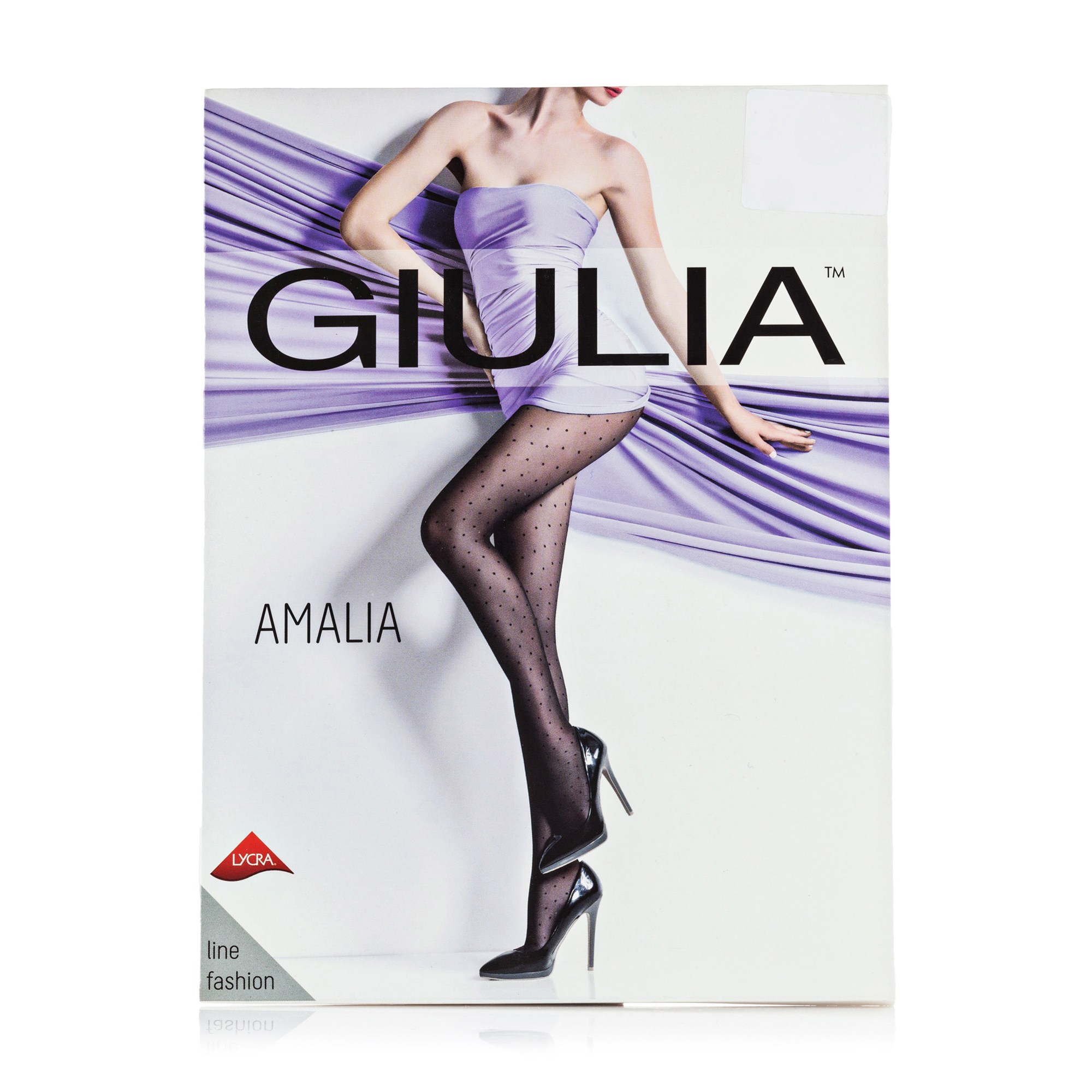

Фантазійні колготки жіночі Giulia Amalia (1), в горошок, 20 DEN, Daino/Nero, розмір 3