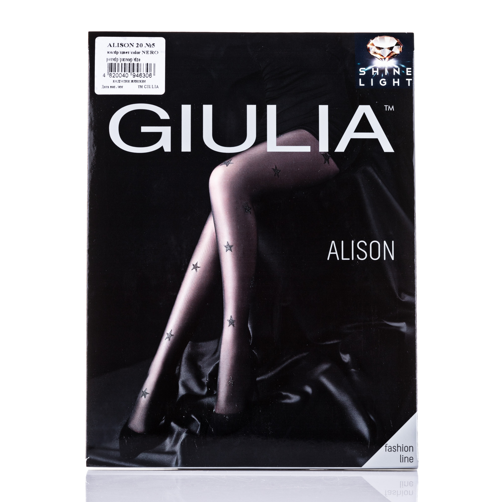 

Колготки жіночі GIULIA ALISON (5) 20 ДЕН nero р.4