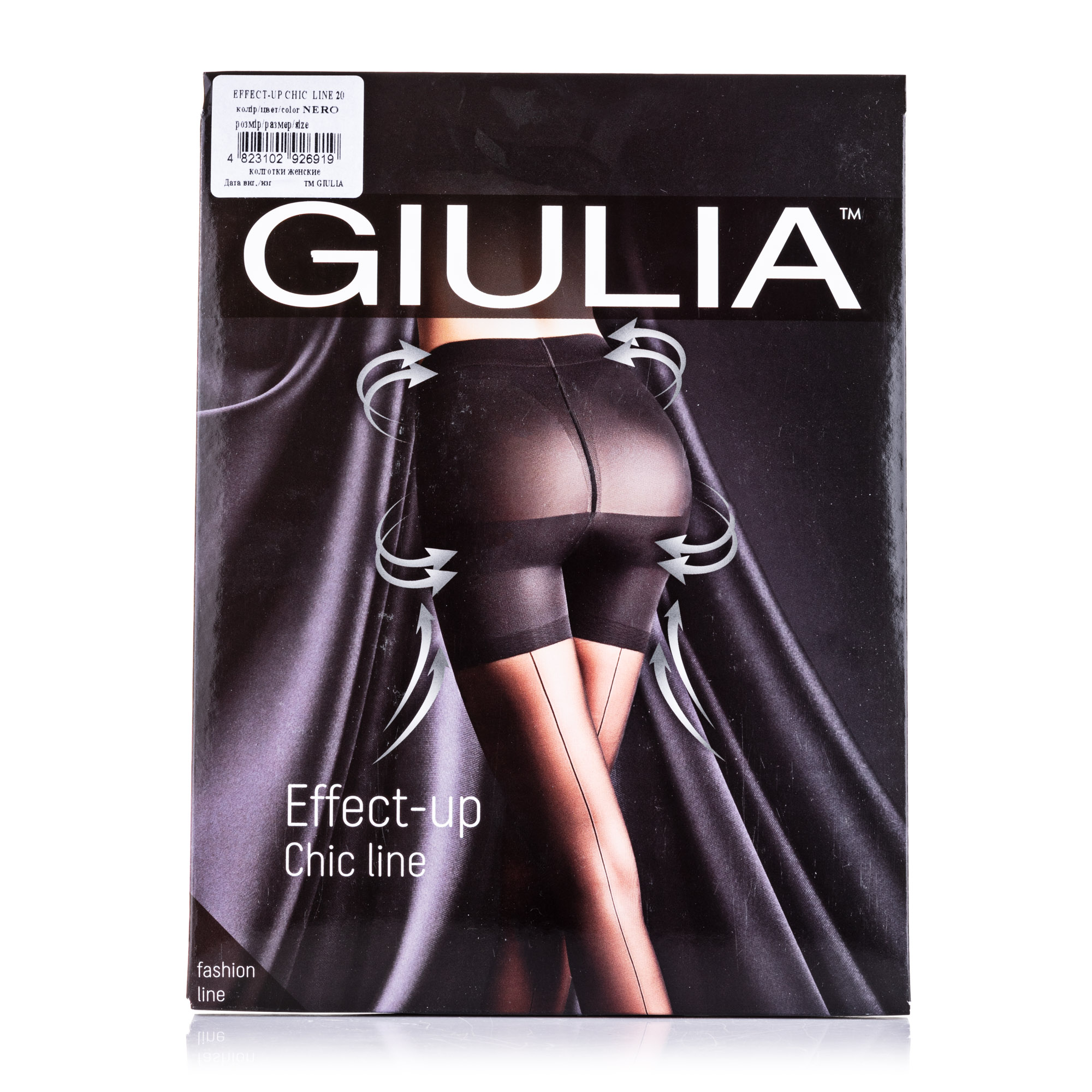 

Колготки жіночі GIULIA EFFECT UP CHIC LINE 20 ДЕН nero р.4