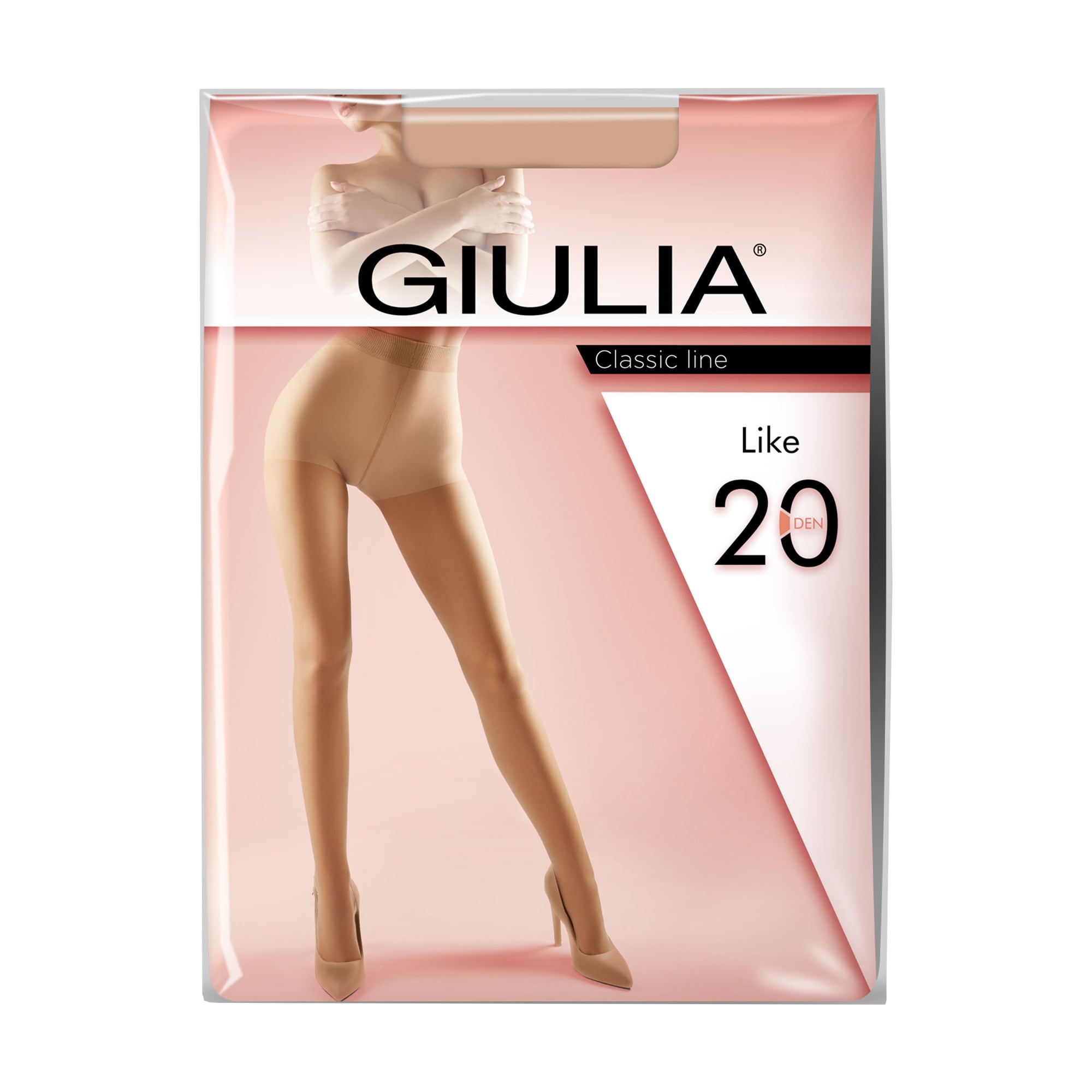 

Колготки жіночі Giulia Like класичні, з шортиками, 20 DEN, Cappuccino, розмір 4