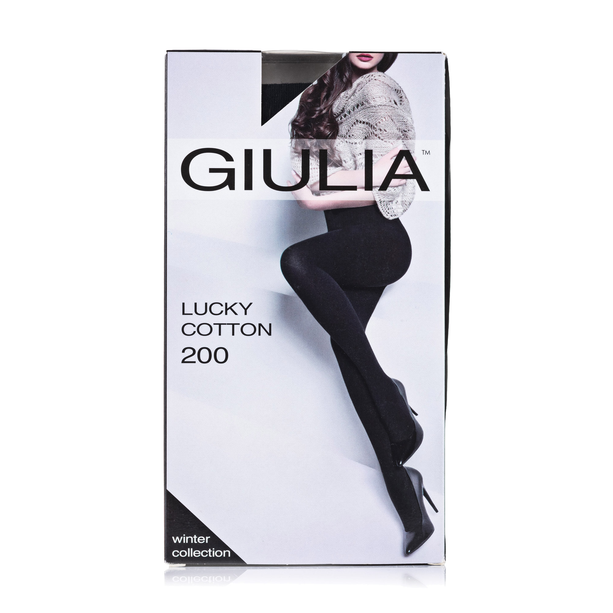 

Колготки жіночі Giulia Lucky Cotton, 200 DEN, Nero, розмір 4