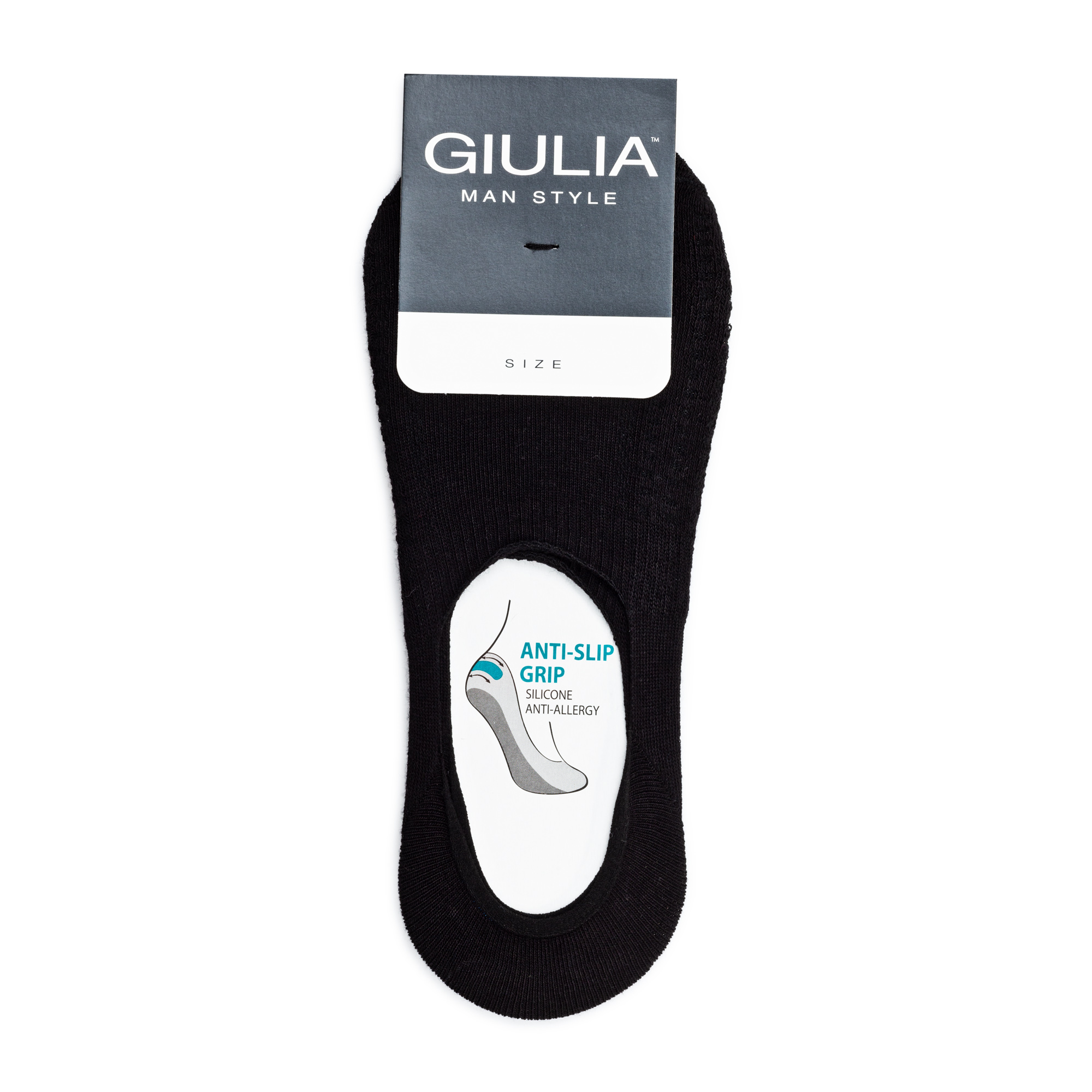 

Підслідники чоловічі GIULIA FOOTIES-MFT 01 (c cиликоном) nero р.39-42