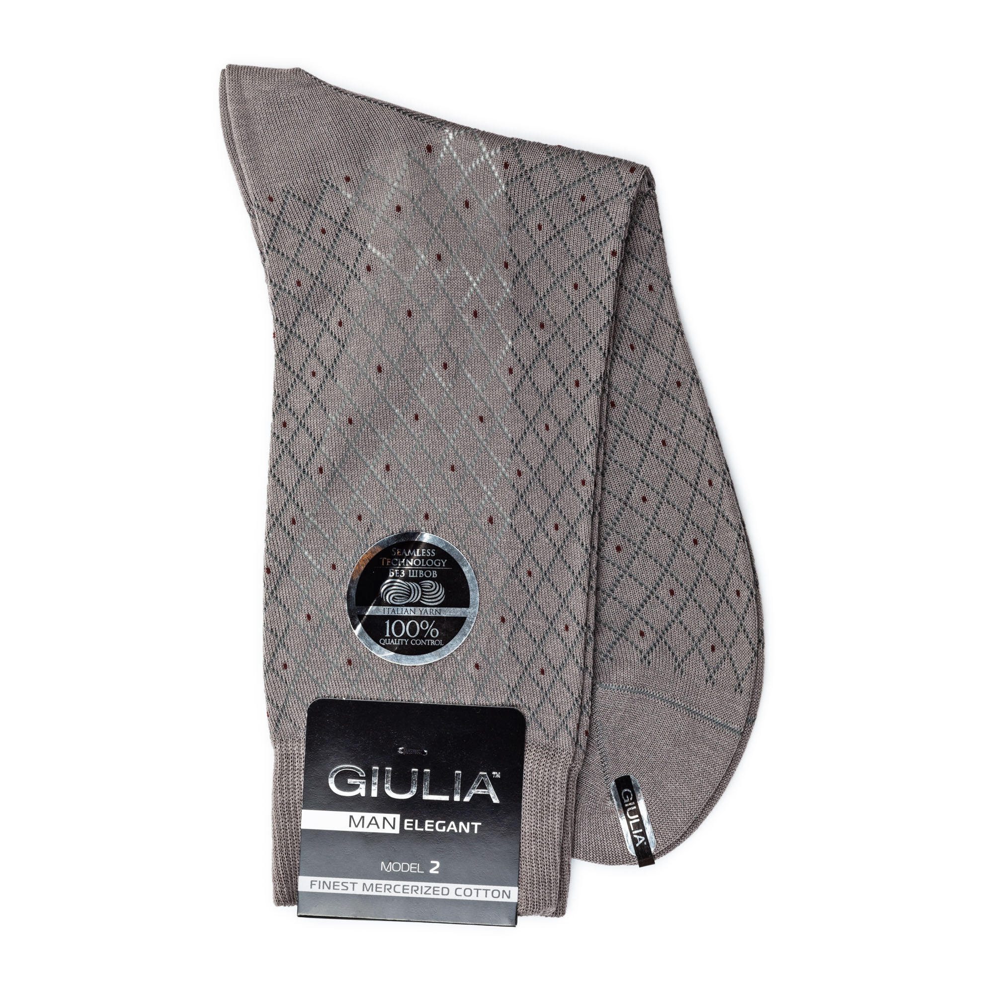 Акція на Шкарпетки чоловічі GIULIA ELEGANT 204 Calzino grey р.43-44 від Eva