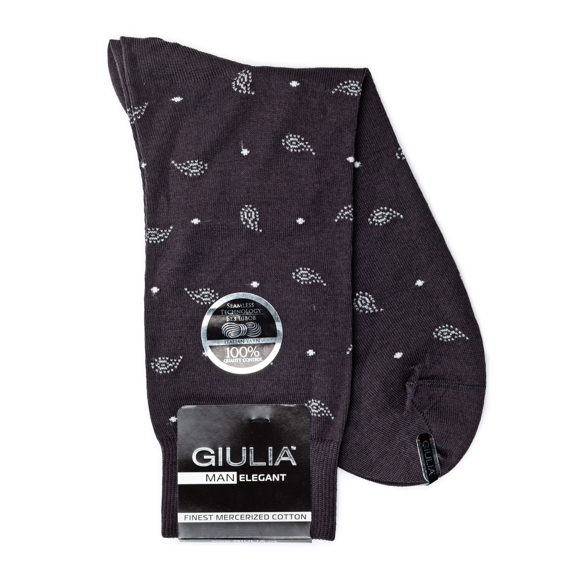 

Шкарпетки чоловічі GIULIA ELEGANT 305 Calzino dark grey р.45-46