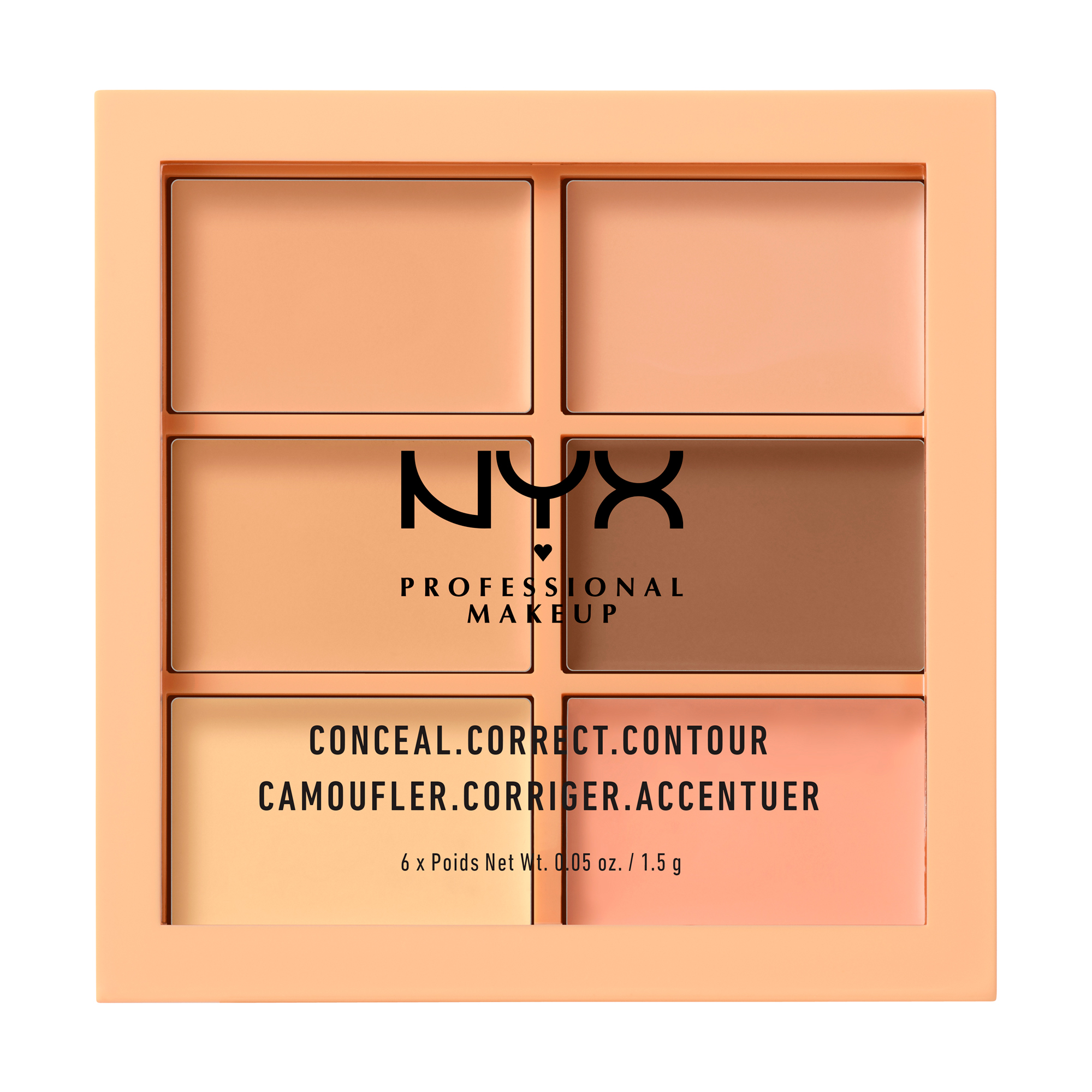 

Палетка коректорів для обличчя NYX Professional Makeup Palette Conceal Correct Contour 01 Light, 9 г