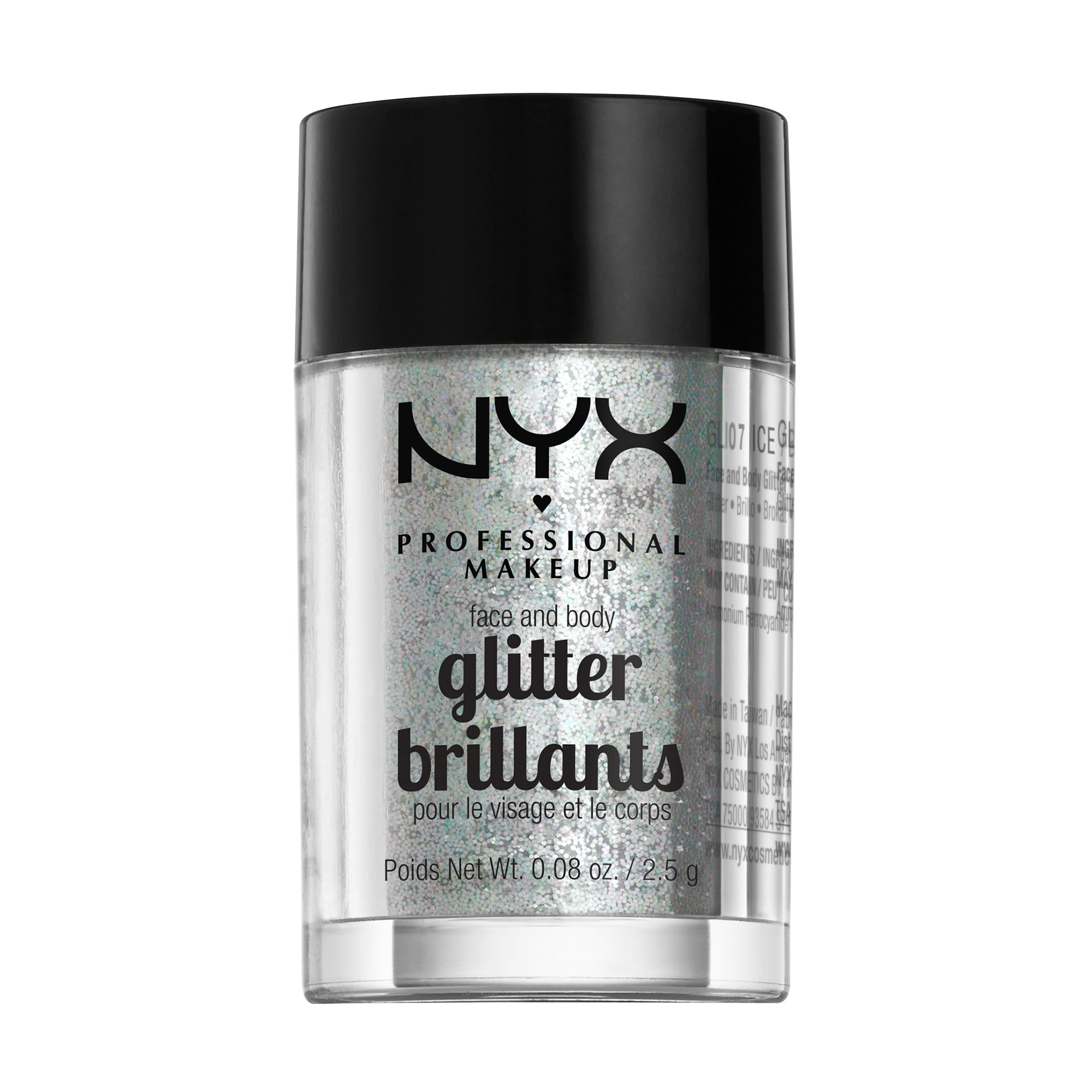 

Уцінка! Глітер для обличчя і тіла NYX Professional Makeup Face & Body Glitter Brillants, 07 Ice, 2.5 г