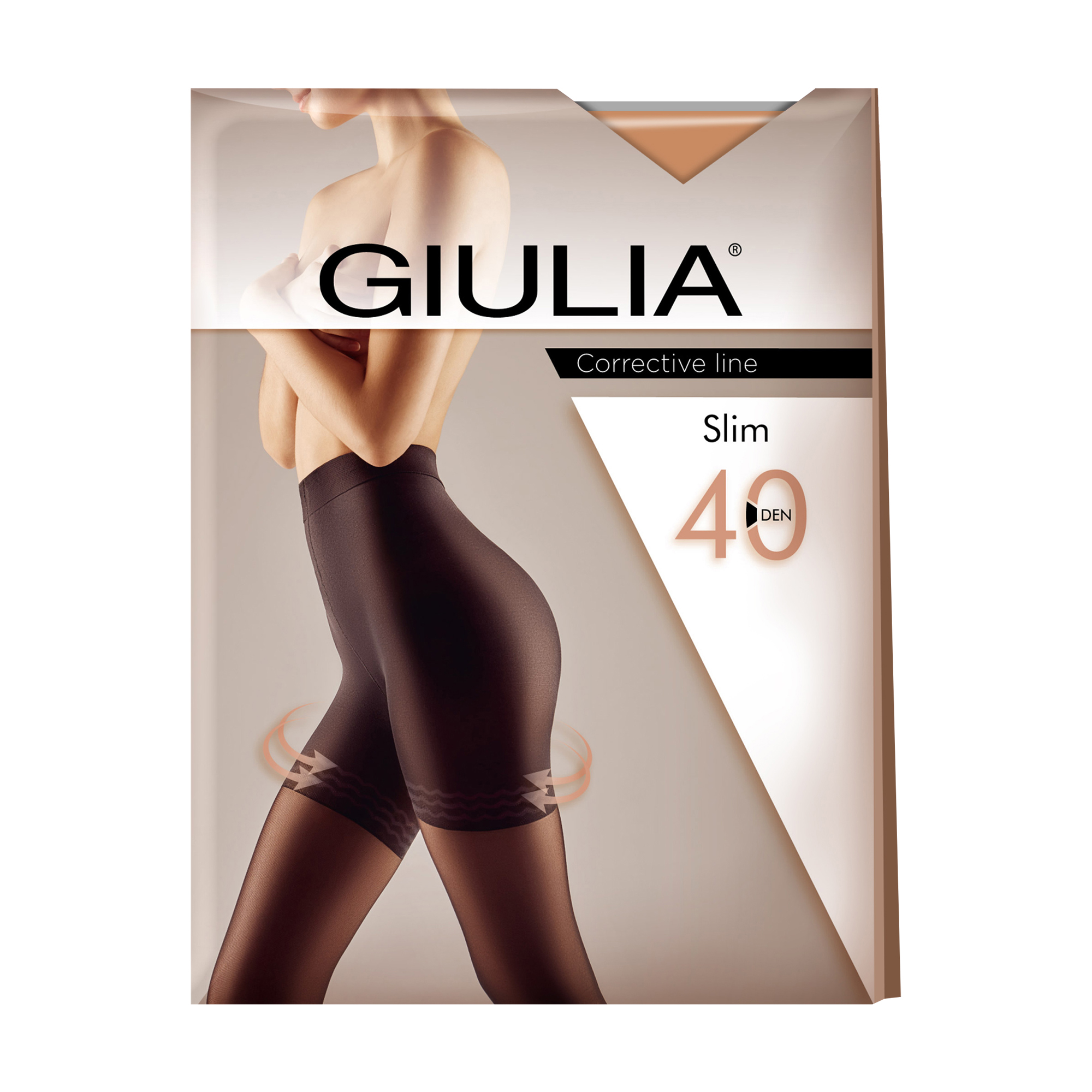 Моделювальні колготки жіночі Giulia Slim з підтягувальними шортиками, 40 DEN, Diano, розмір 5