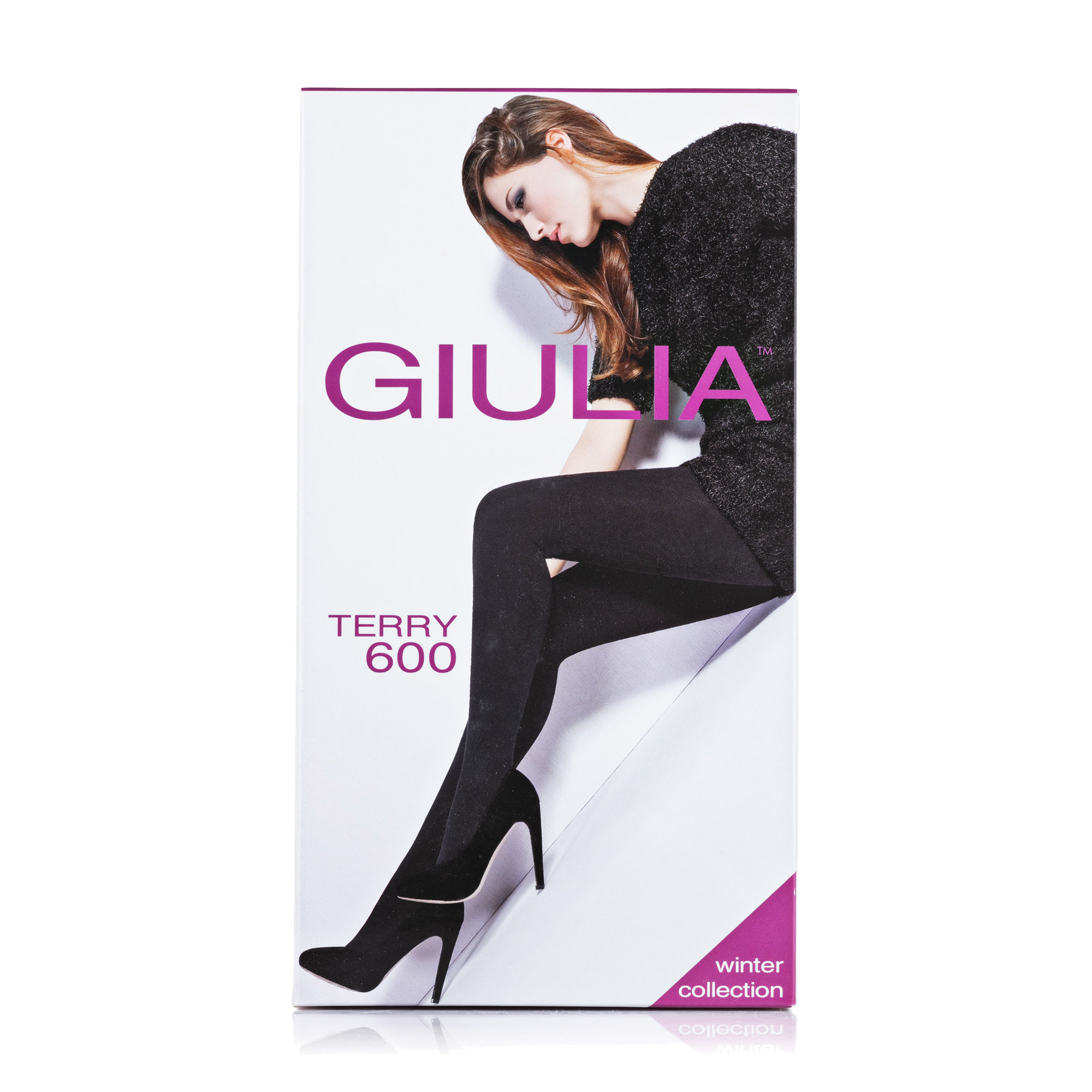 

Теплі колготки жіночі Giulia Terry 600 DEN, Nero, розмір 4