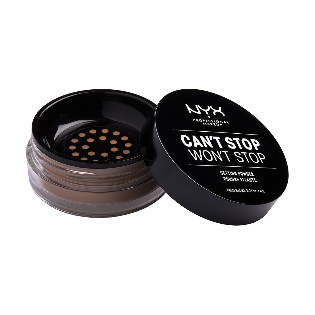

Уцінка! Фіксувальна розсипчата пудра для обличчя NYX Professional Makeup Can't Stop Won't Stop Setting Powder 04 Medium Deep, 6 г