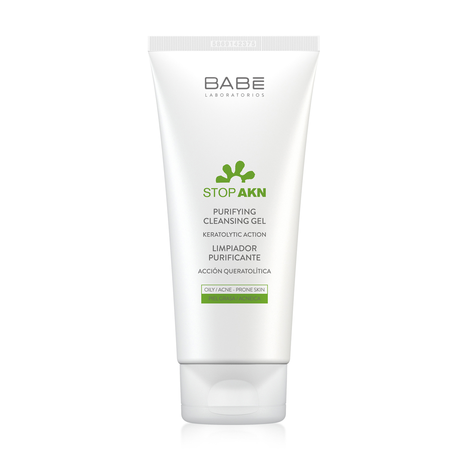 

Уцінка! Очищувальний гель для вмивання BABE Laboratorios Stop Akn Purifying Cleansing Gel для жирної та проблемної шкіри, 200 мл