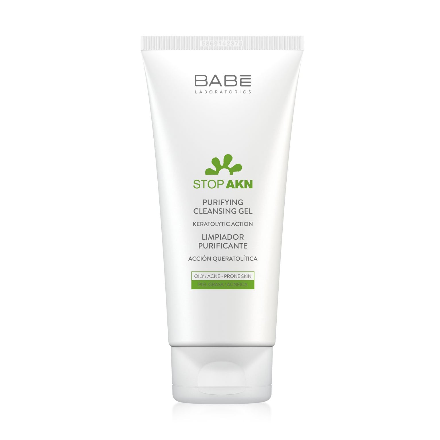 Очищувальний гель для вмивання BABE Laboratorios Stop Akn Purifying Cleansing Gel для жирної та проблемної шкіри, 100 мл