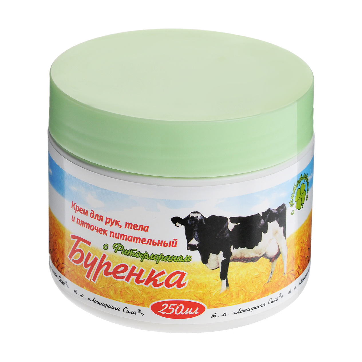 

Крем для рук, тіла та п'яток Кінська сила Бурьонка, з фітофлораном, 250 мл