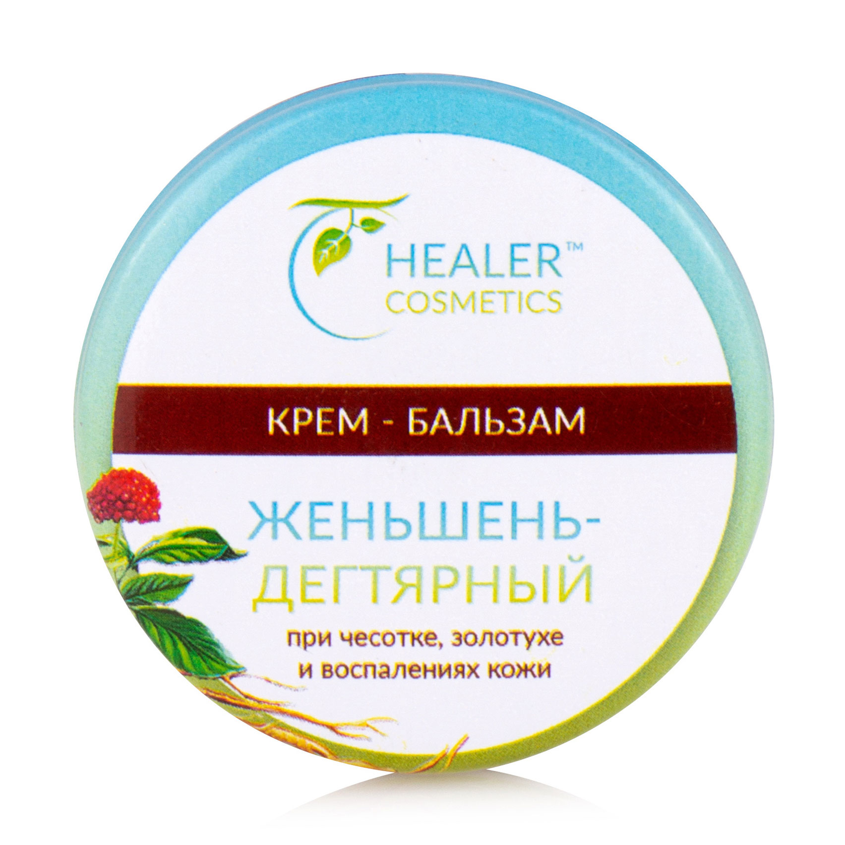 

Уцінка! Крем-бальзам женьшень-дегтярний Healer Cosmetics при корості, золотусі і запаленнях шкіри, 10 г