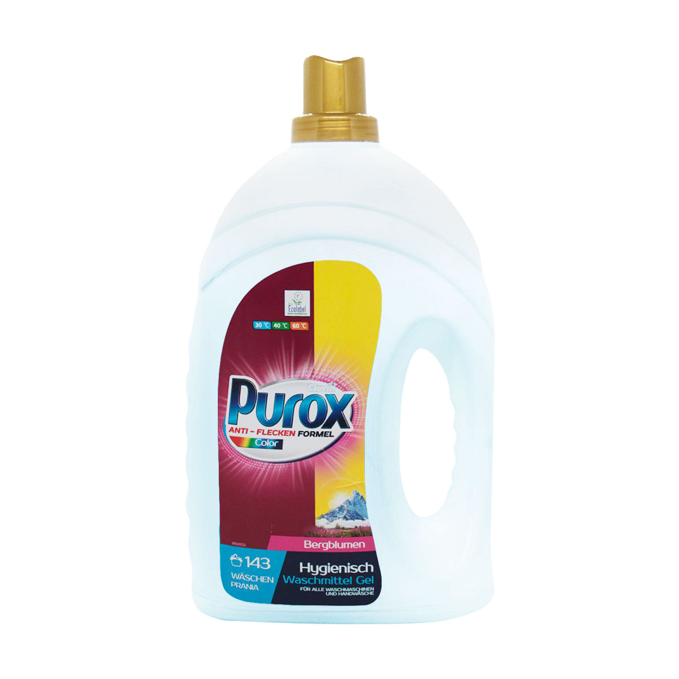 Гель для прання Purox Color, 143 цикли прання, 4.3 л