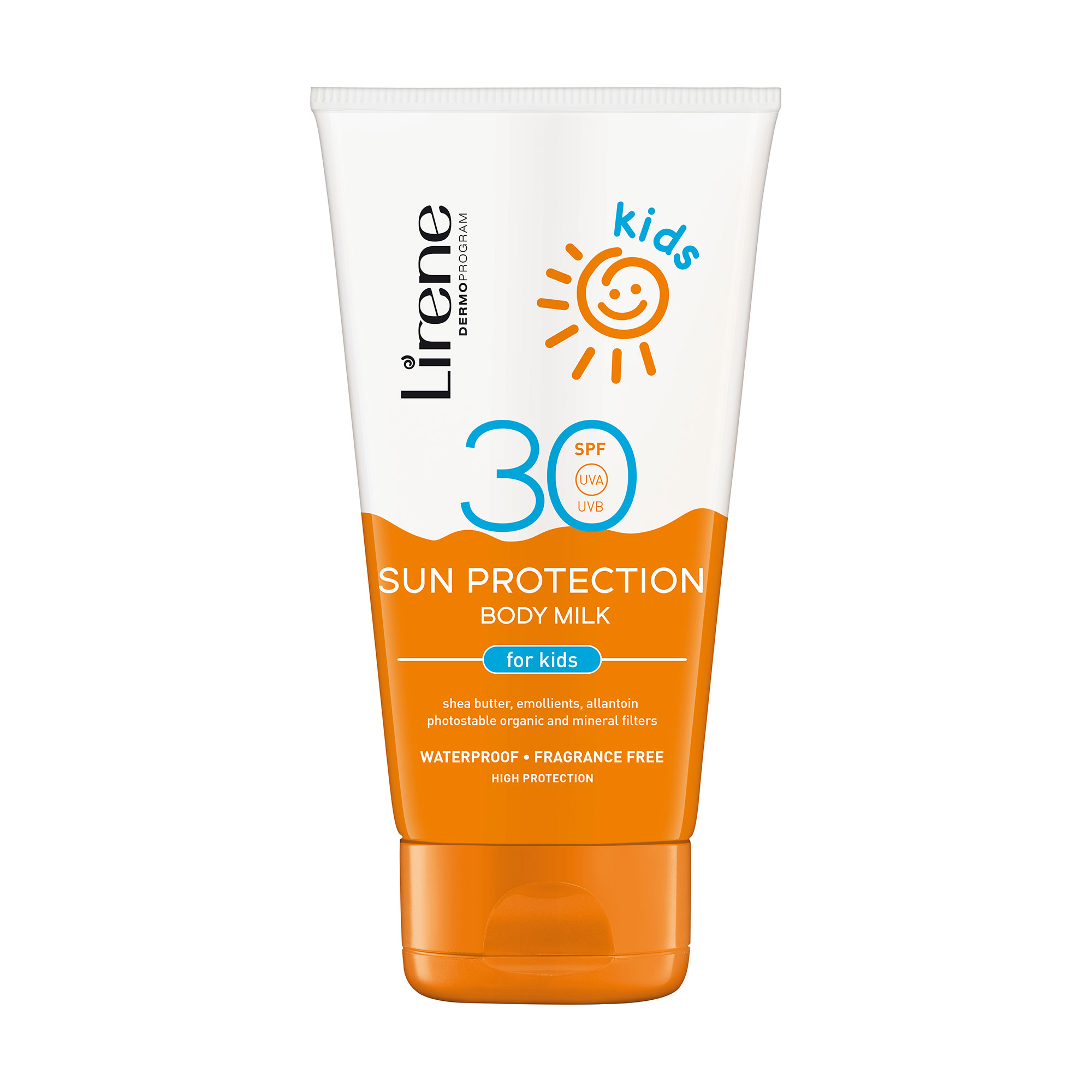 

Уцінка! Дитяче захисне молочко для засмаги Lirene Kids SPF 30, 150 мл