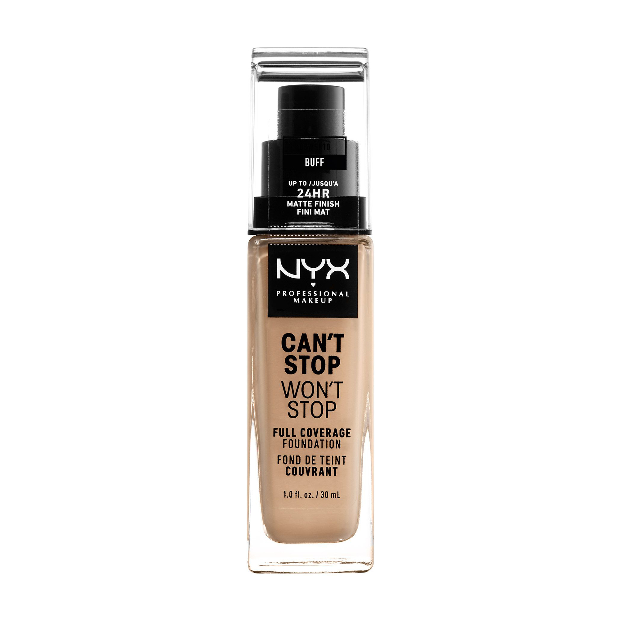 

Уцінка! Стійка тональна основа для обличчя NYX Professional Makeup Can't Stop Won't Stop Full Coverage Foundation, 10 Buff, 30 мл