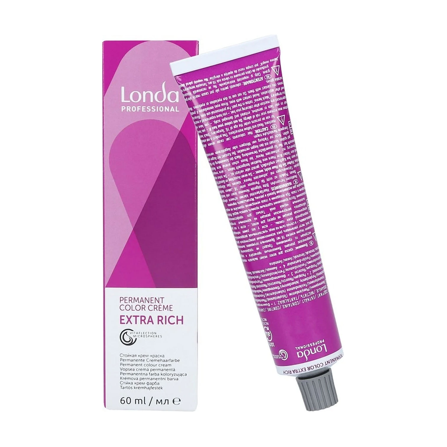 Стійка крем-фарба для волосся Londa Professional Londacolor Extra Rich Creme 4/07 Шатен натурально-коричневий, 60 мл