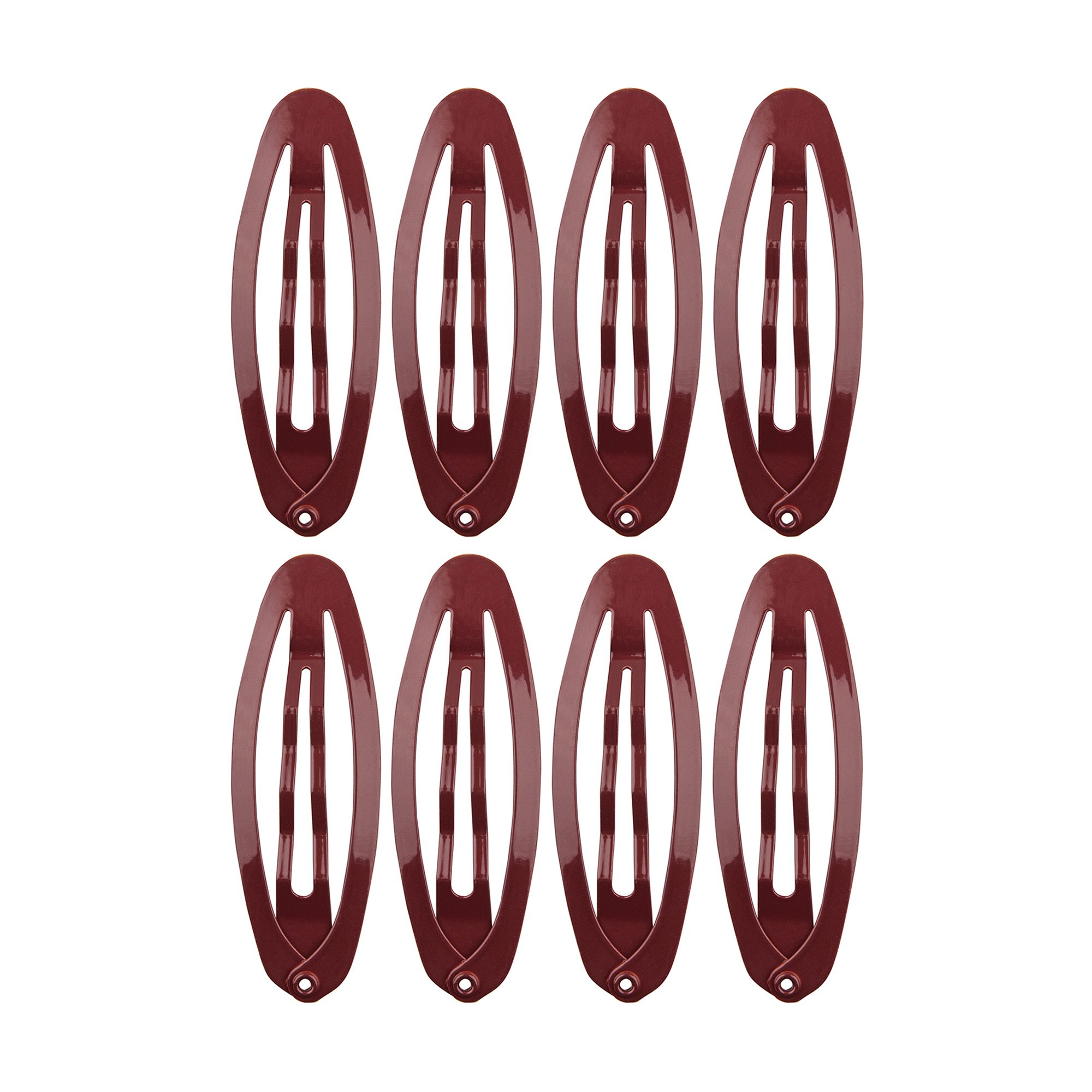 

Набір зажимів для волосся Titania Oval Medium контурні, коричневі, 8 шт (7889 B)
