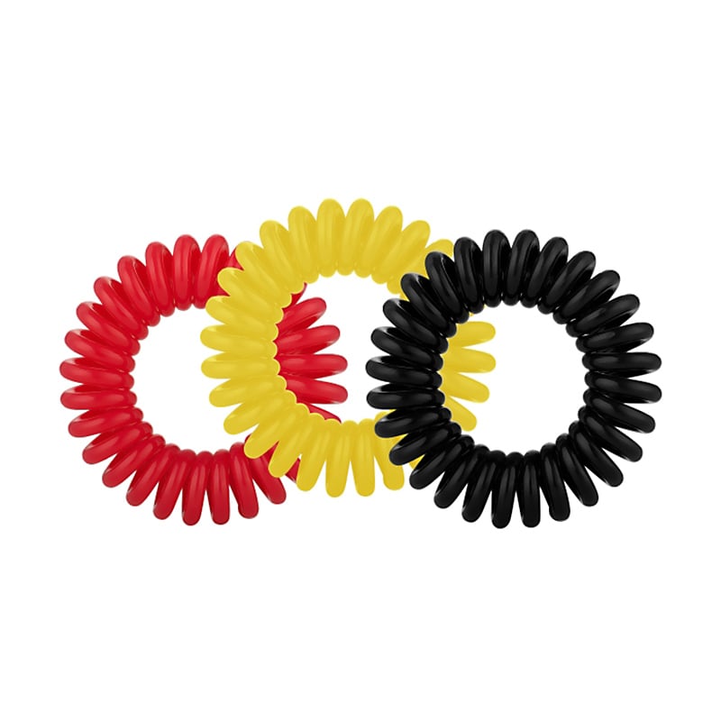 

Набір резинок для волосся Titania Аnti Ziep чорні, червоні, жовті, 3.5 см, 3 шт (7914-WM1 BOX)