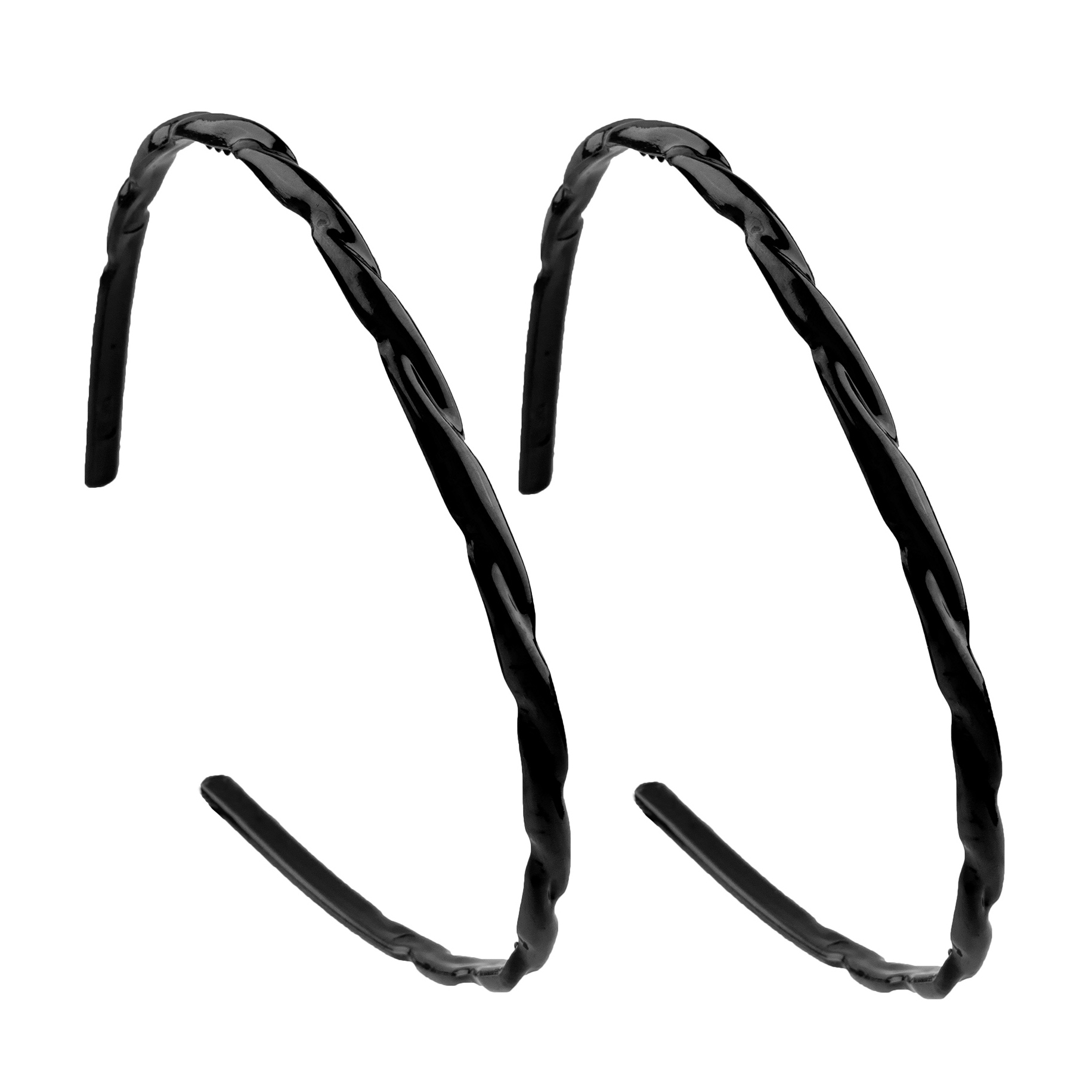 

Набір обручів для волосся Titania Curl чорні, 2 шт (7963)