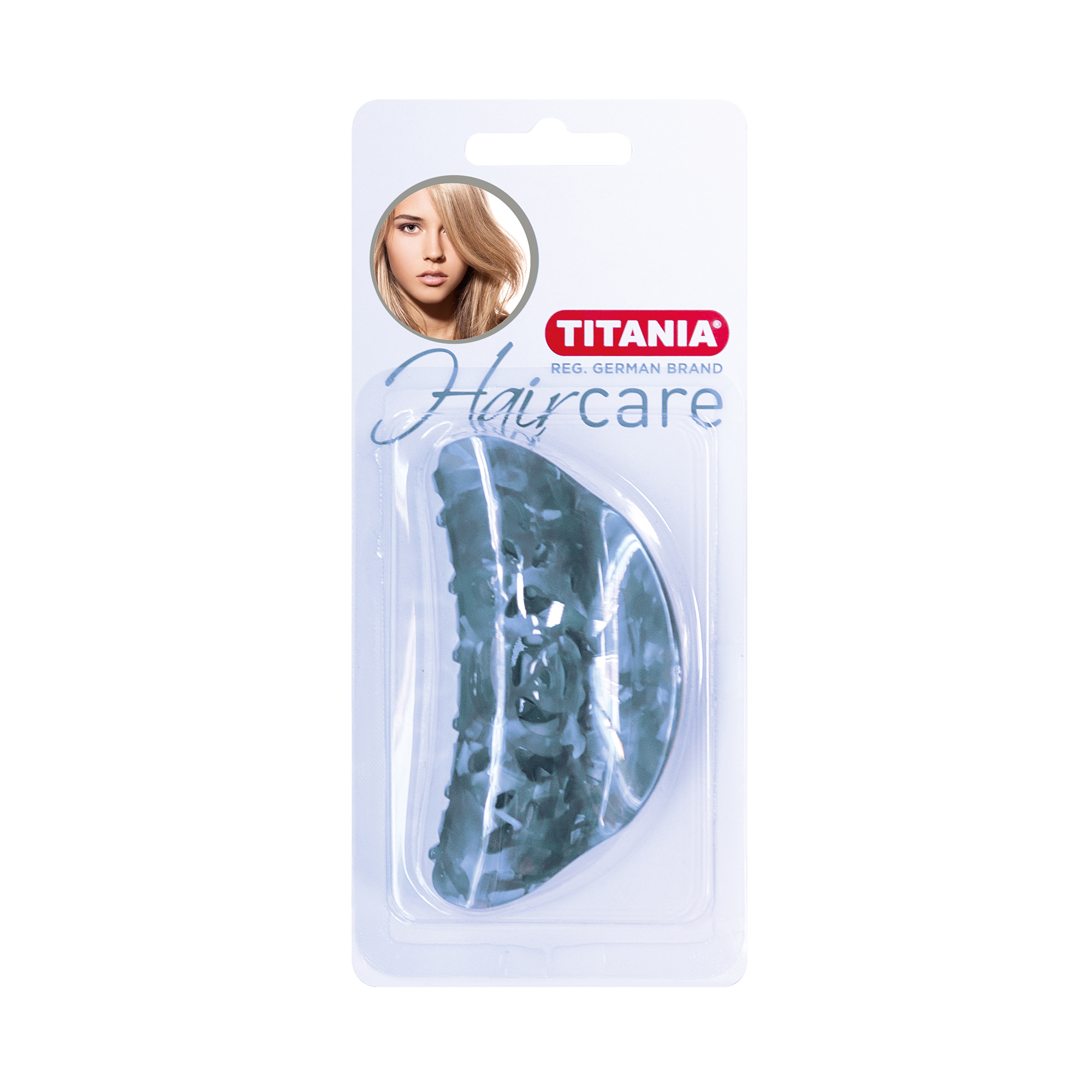 

Зажим для волосся TITANIA, пластик, 1шт, 9см, светло-голубой, 8018 B