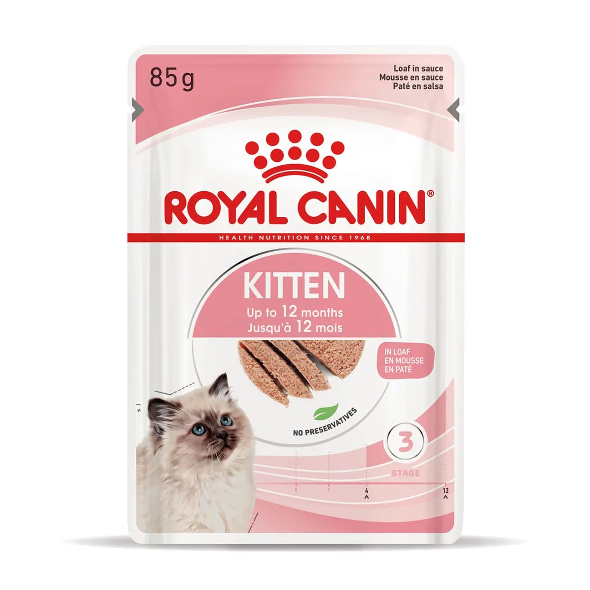 

Вологий корм для кошенят Royal Canin Kitten паштет, 85 г (41450011)