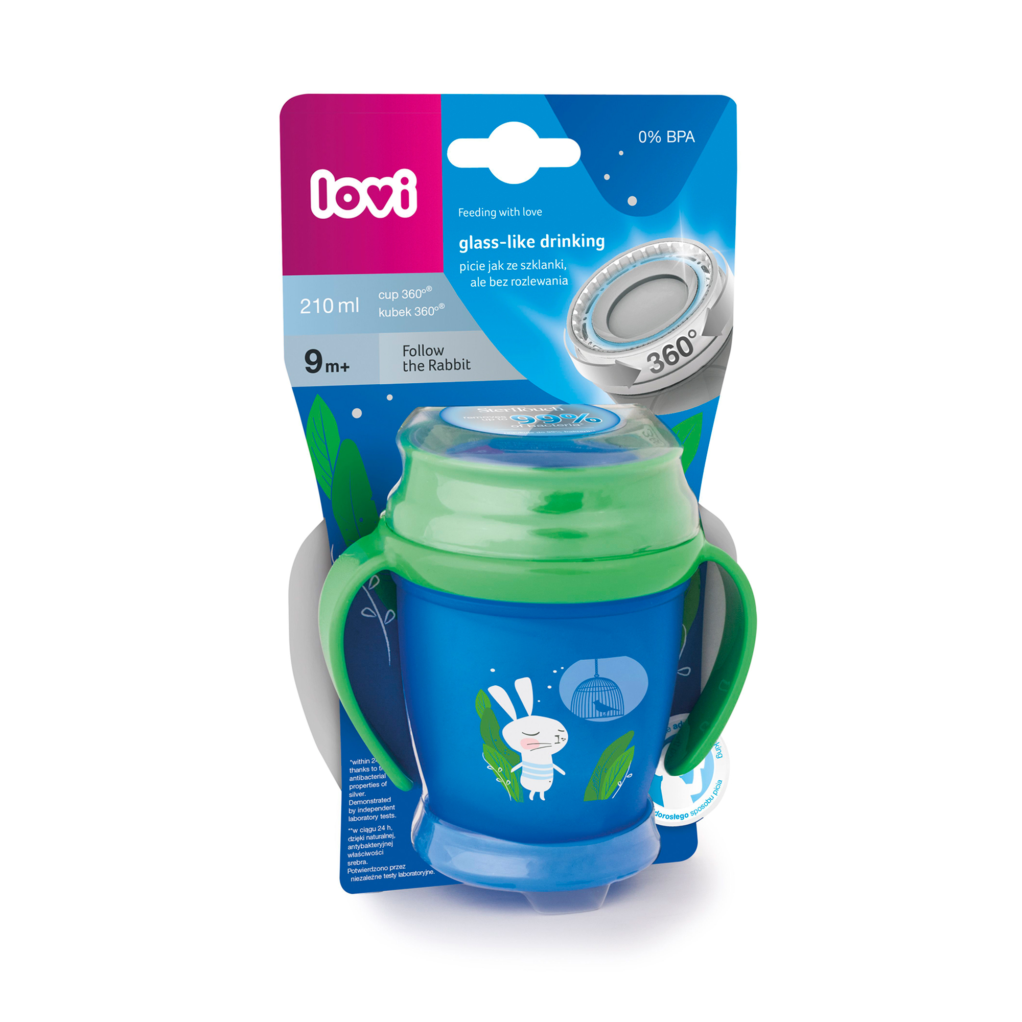 

Кружка LOVI 360 з ручками MINI Слідуй за кроликом UNISEX 210 мл 1-535new